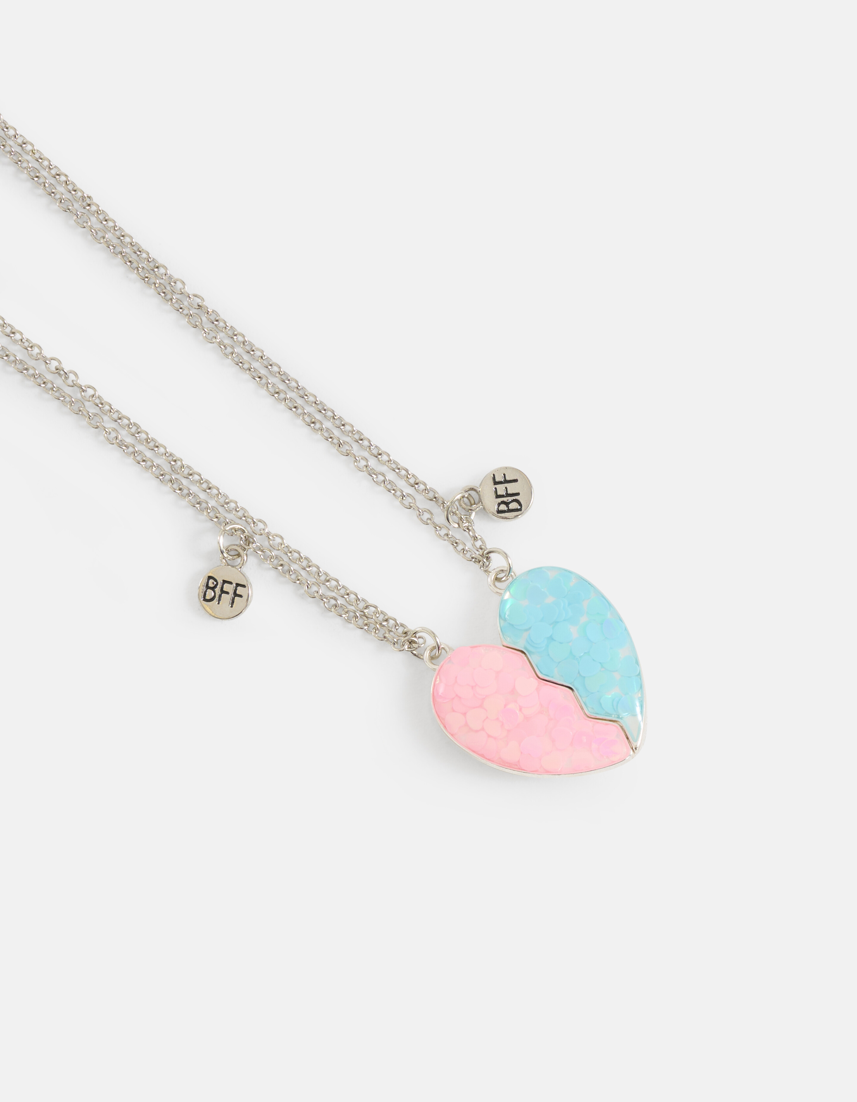 BFF Hart Ketting Set Zilver SHOEBY ACCESSOIRES