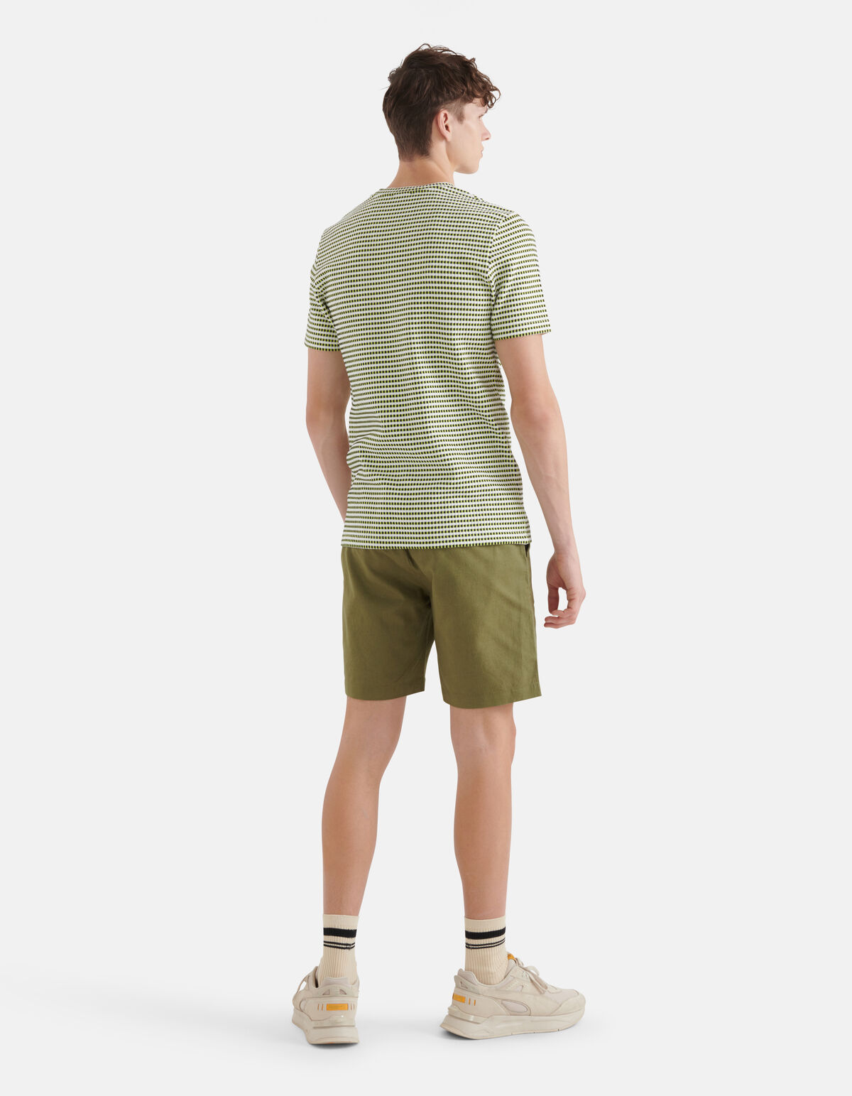 Structuur T-shirt Lichtgroen SHOEBY MEN