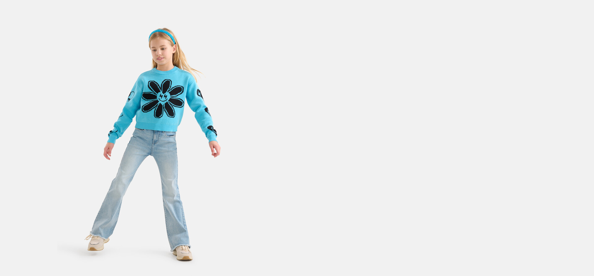 Flared Fit Jeans Bleached SHOEBY GIRLS