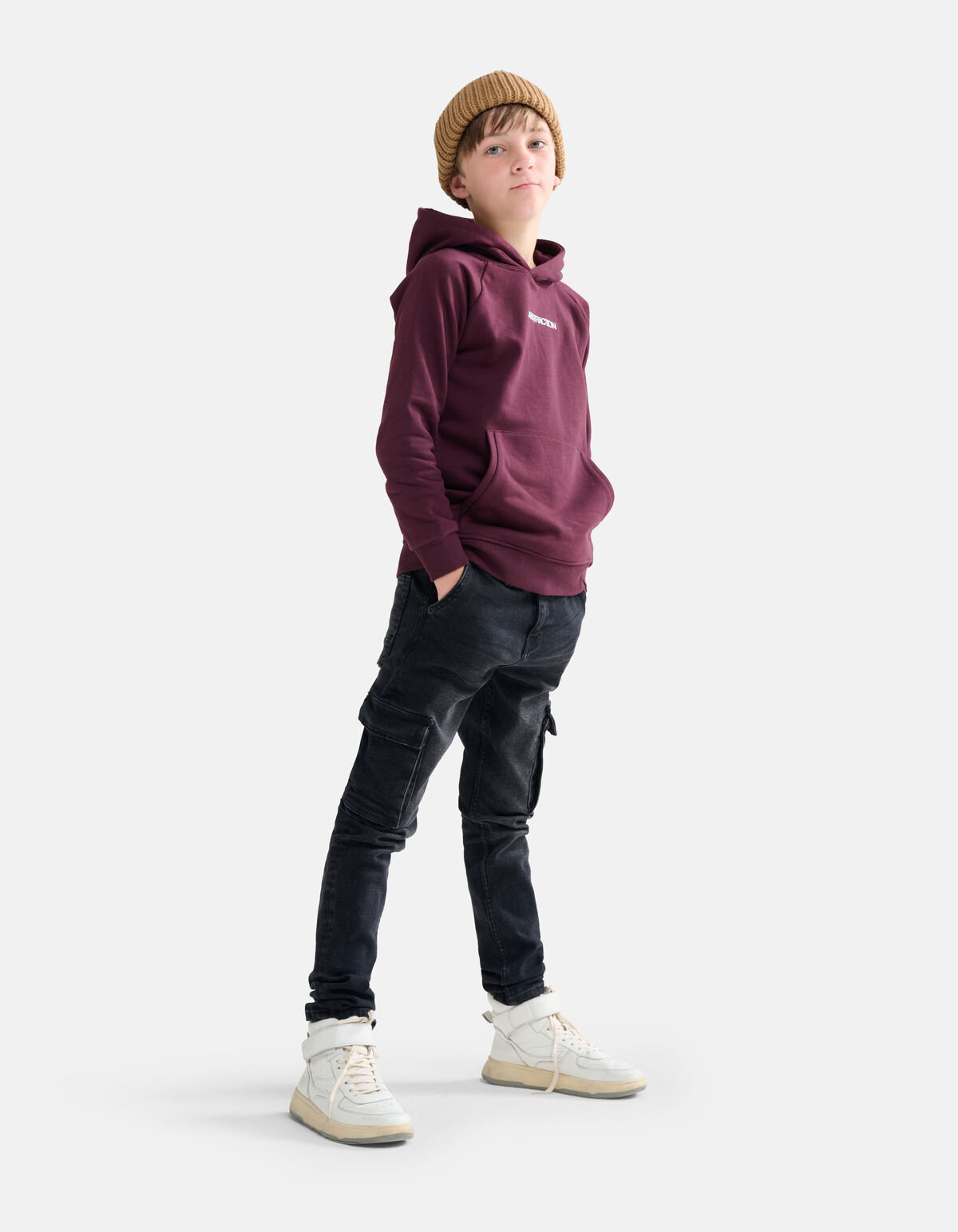 Geborduurde Hoodie Donkerrood SHOEBY BOYS
