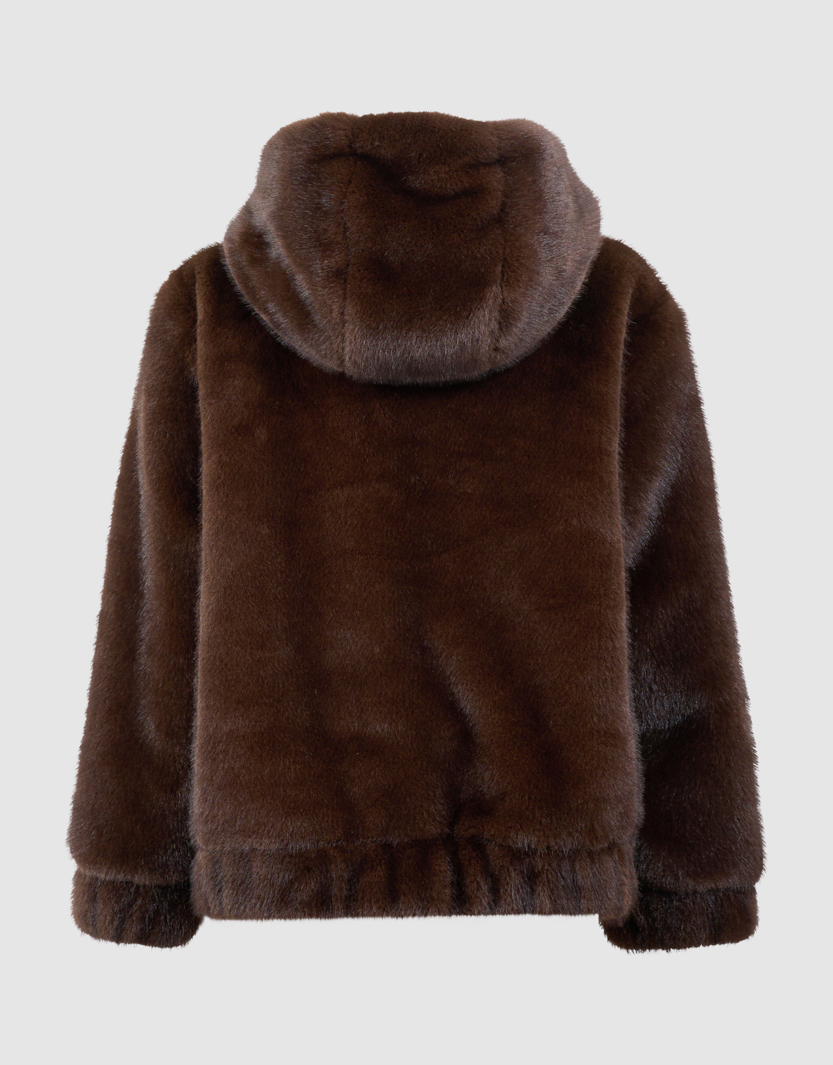 Fake Fur Jas Donkerbruin SHOEBY GIRLS