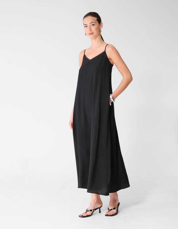 Kanten Maxi Jurk Zwart SHOEBY WOMEN