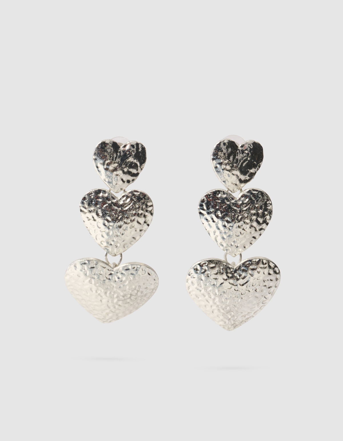 Triple Heart Oorbellen Zilver SHOEBY ACCESSOIRES
