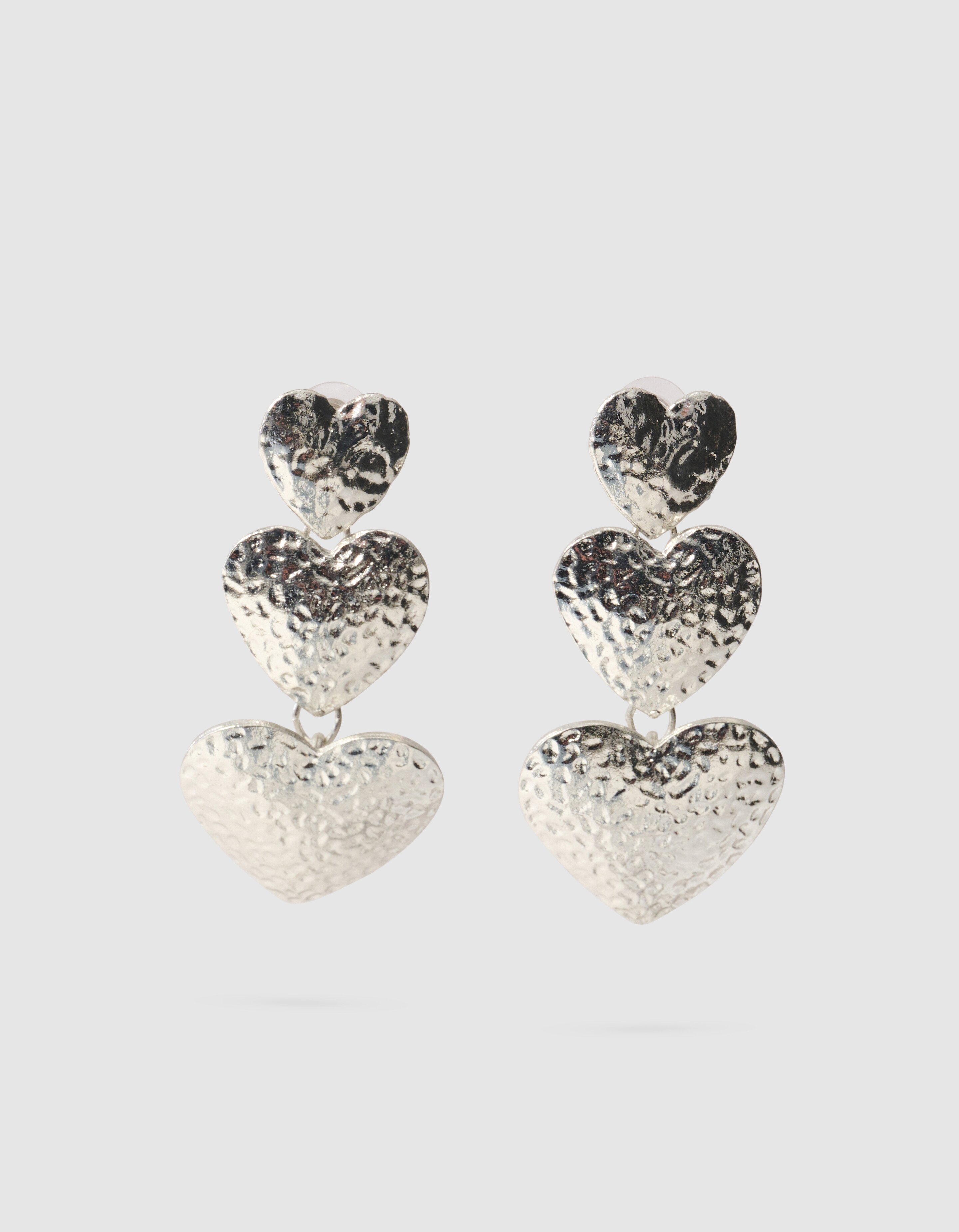 Triple Heart Oorbellen Zilver SHOEBY ACCESSOIRES