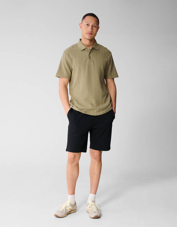 Waffle Stripe Polo Khaki SHOEBY MEN