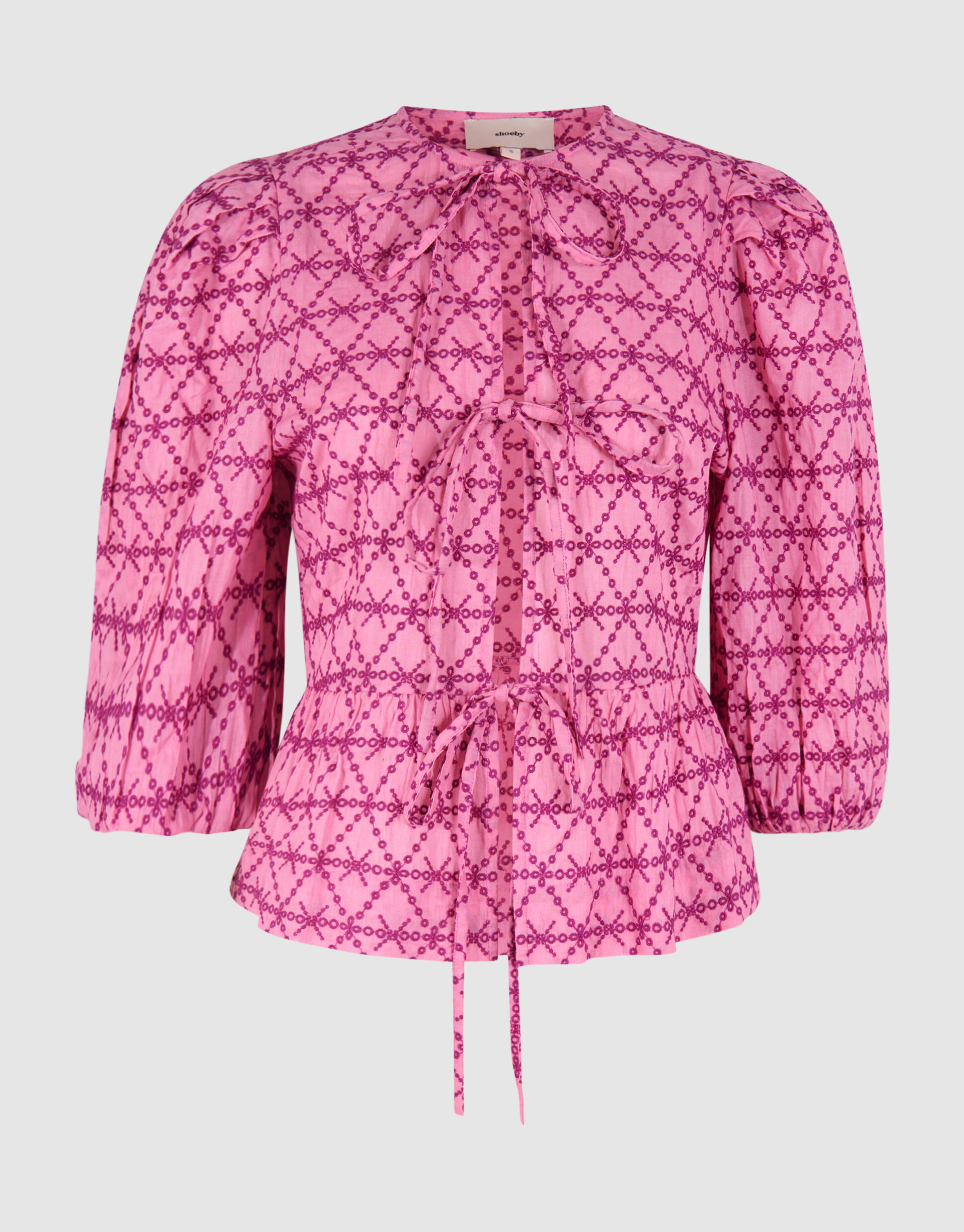 Printed Strik Blouse Roze SHOEBY WOMEN