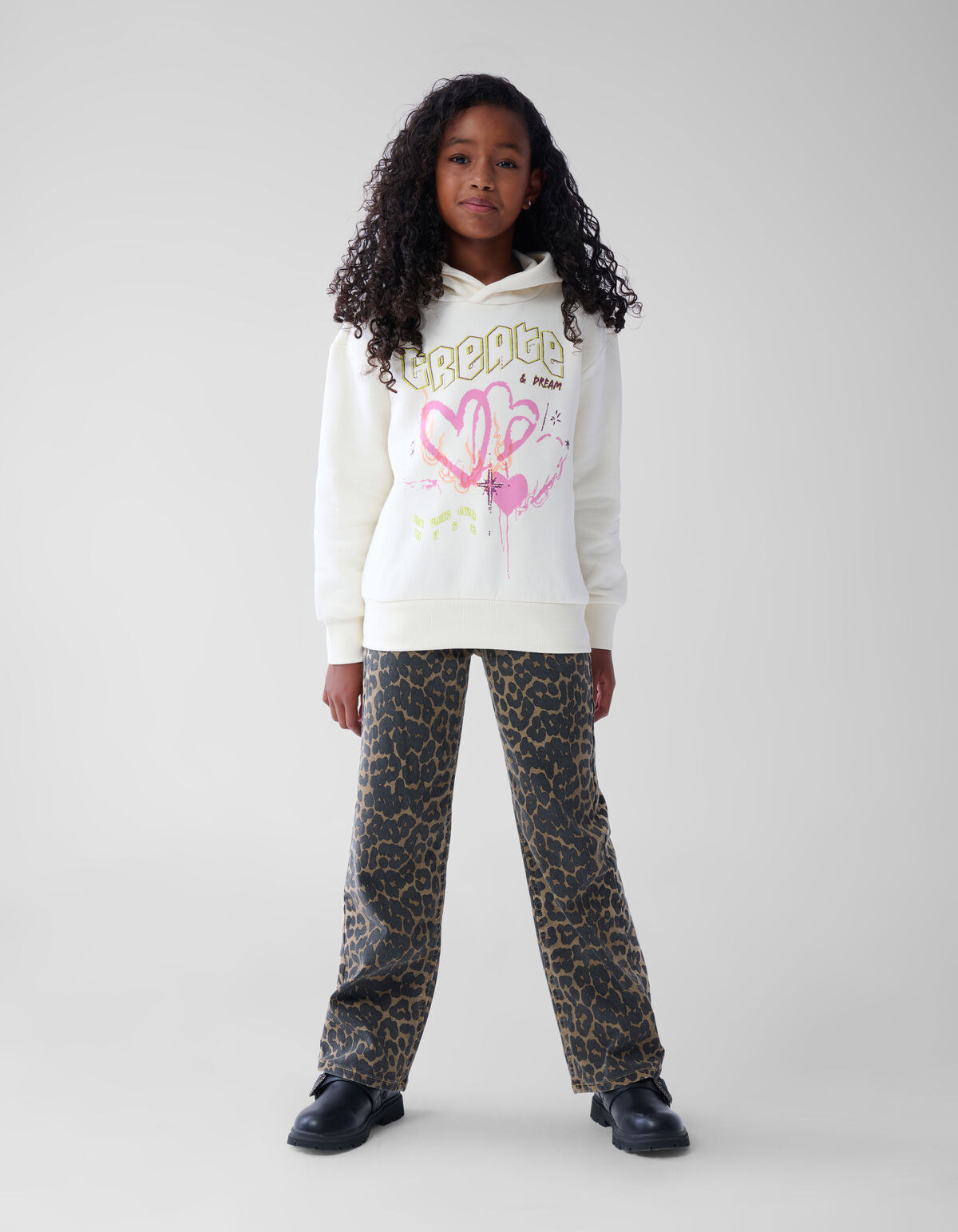 Artwork Hoodie Gebroken Wit SHOEBY GIRLS
