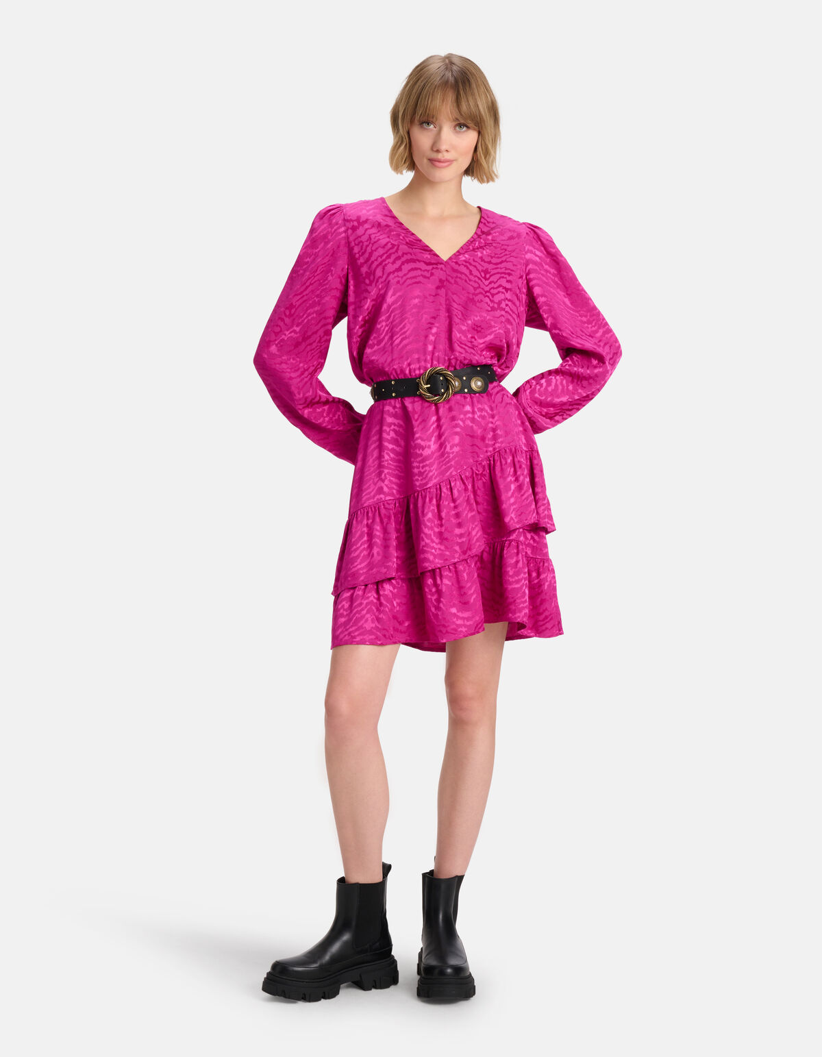 Jacquard Jurk Roze SHOEBY WOMEN