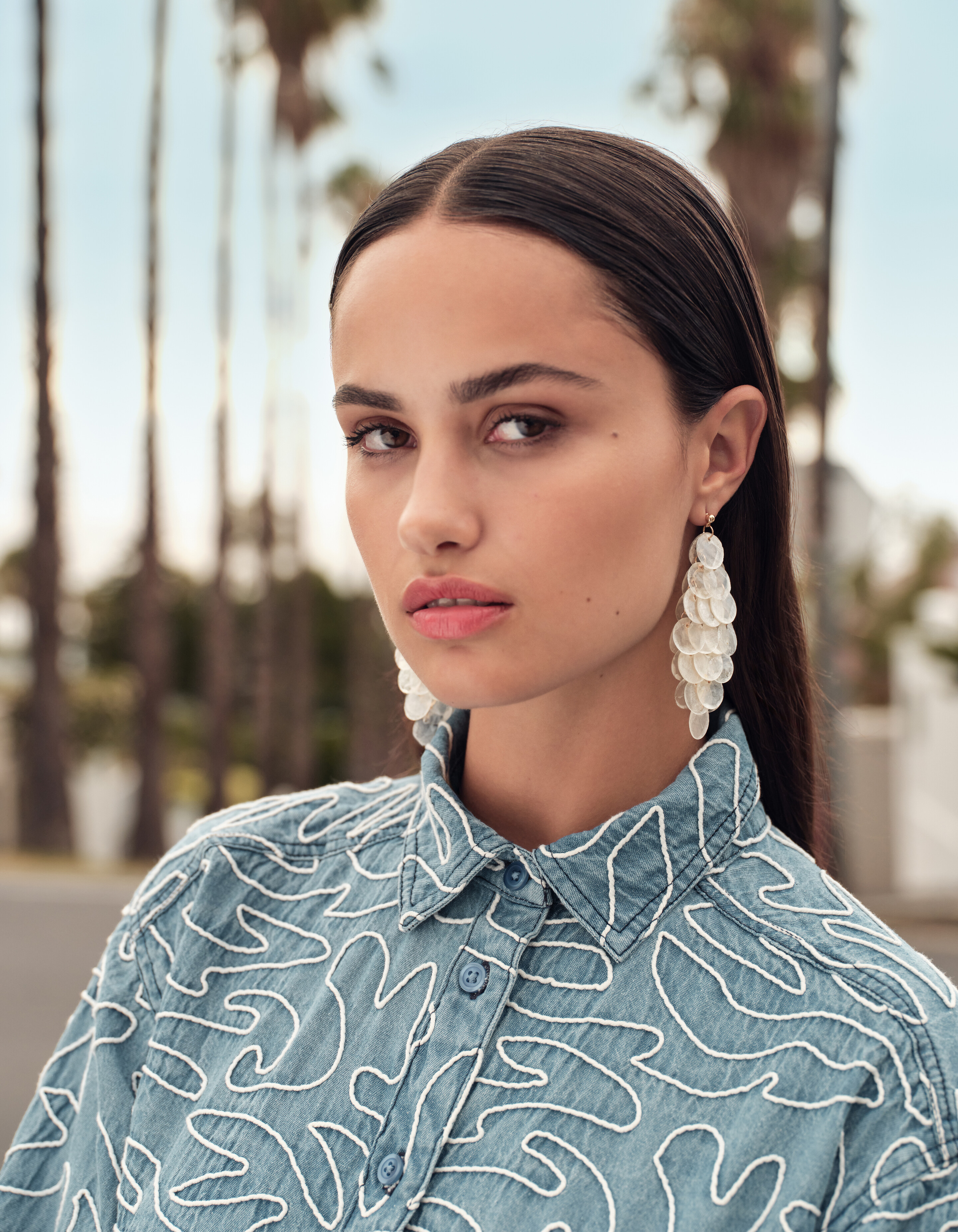 Shell Triangle Oorbellen Gebroken Wit SHOEBY ACCESSOIRES