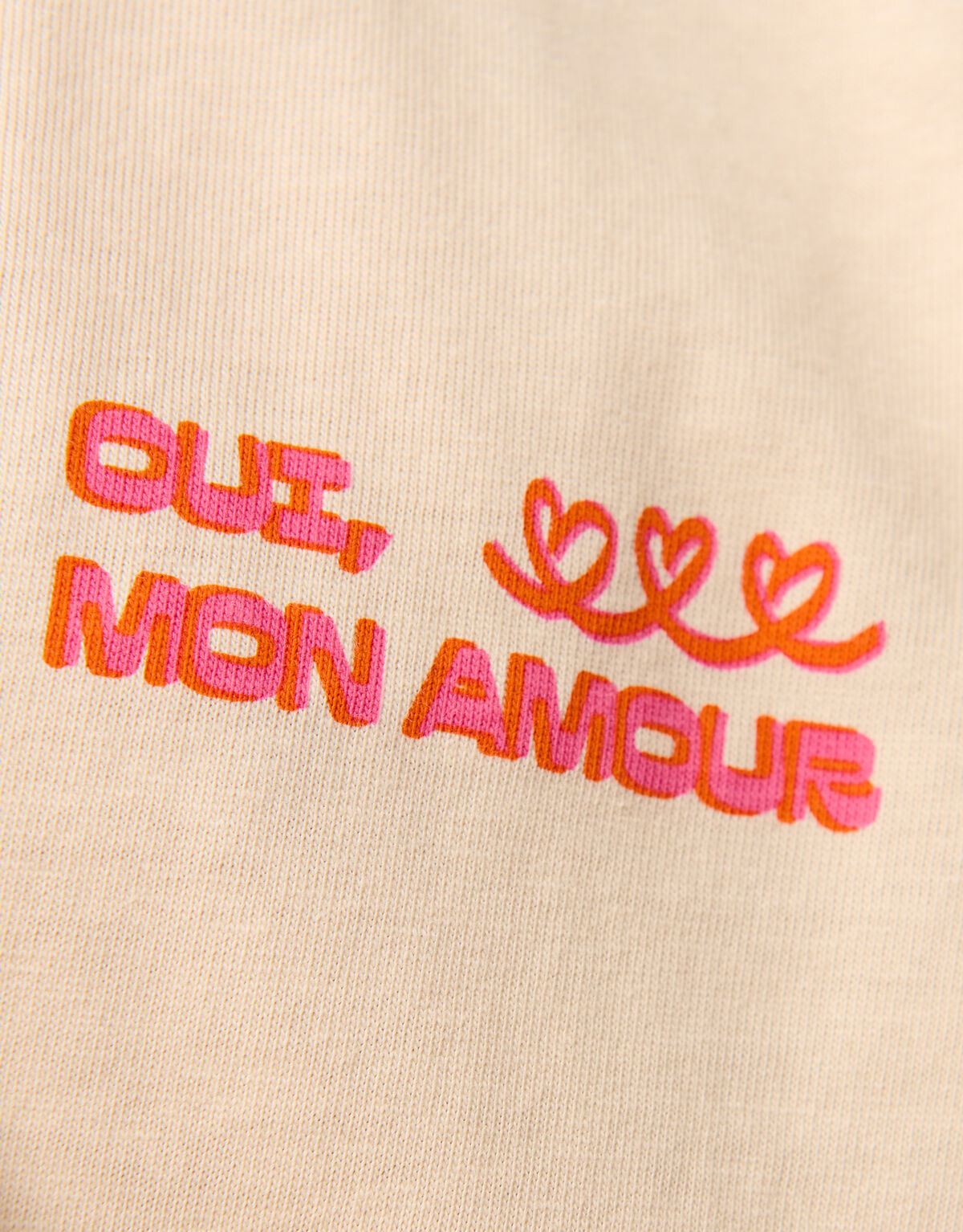 Mon Amour Artwork T-shirt Gebroken Wit SHOEBY GIRLS
