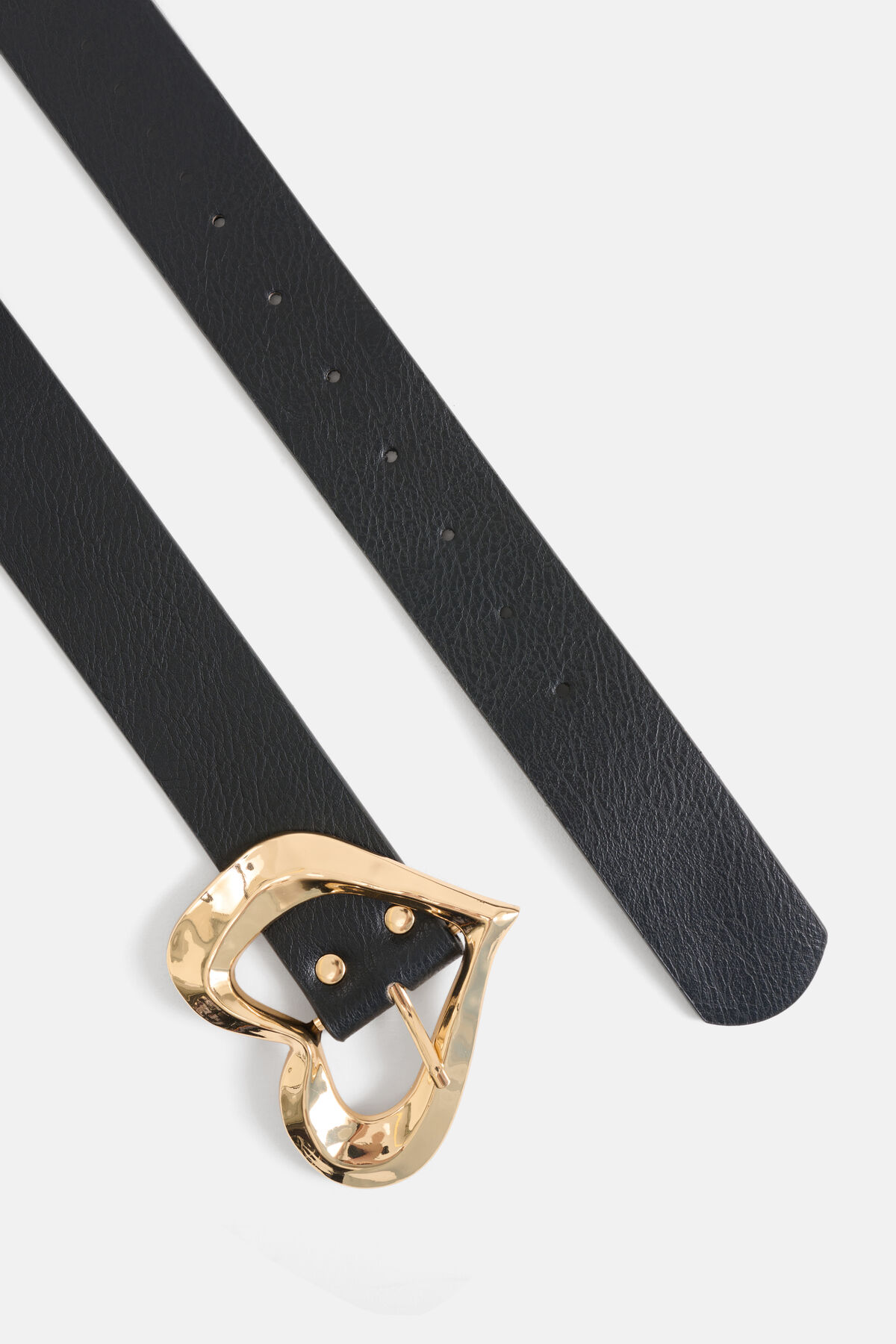 Heart Gesp Riem Zwart SHOEBY ACCESSOIRES