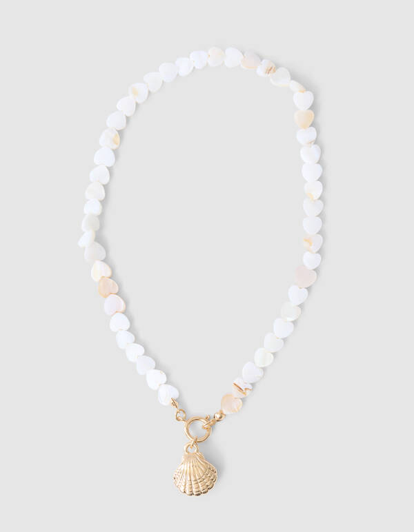 Parel Heart Ketting Wit SHOEBY ACCESSOIRES