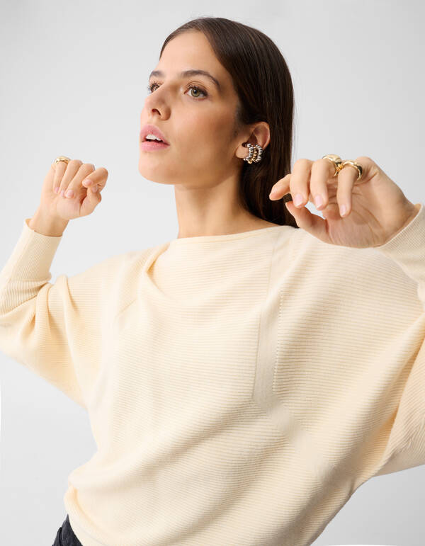 Oversized Trui Gebroken Wit SHOEBY WOMEN