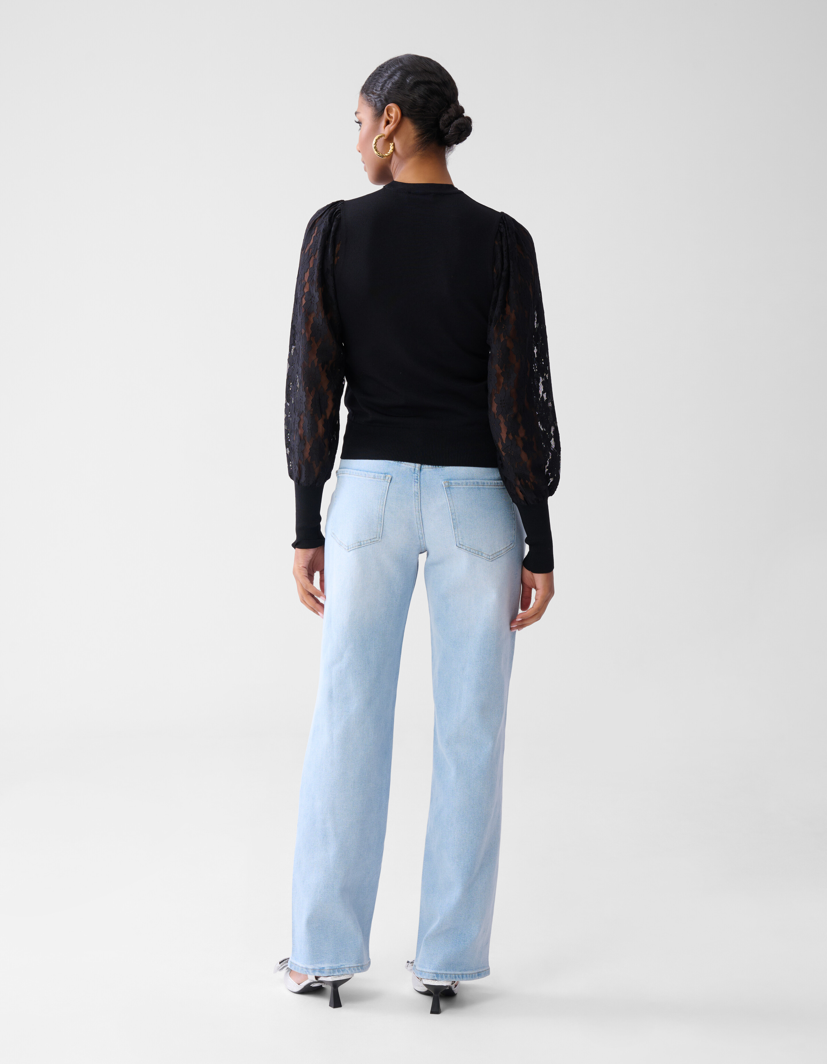 Kanten Top Zwart SHOEBY WOMEN
