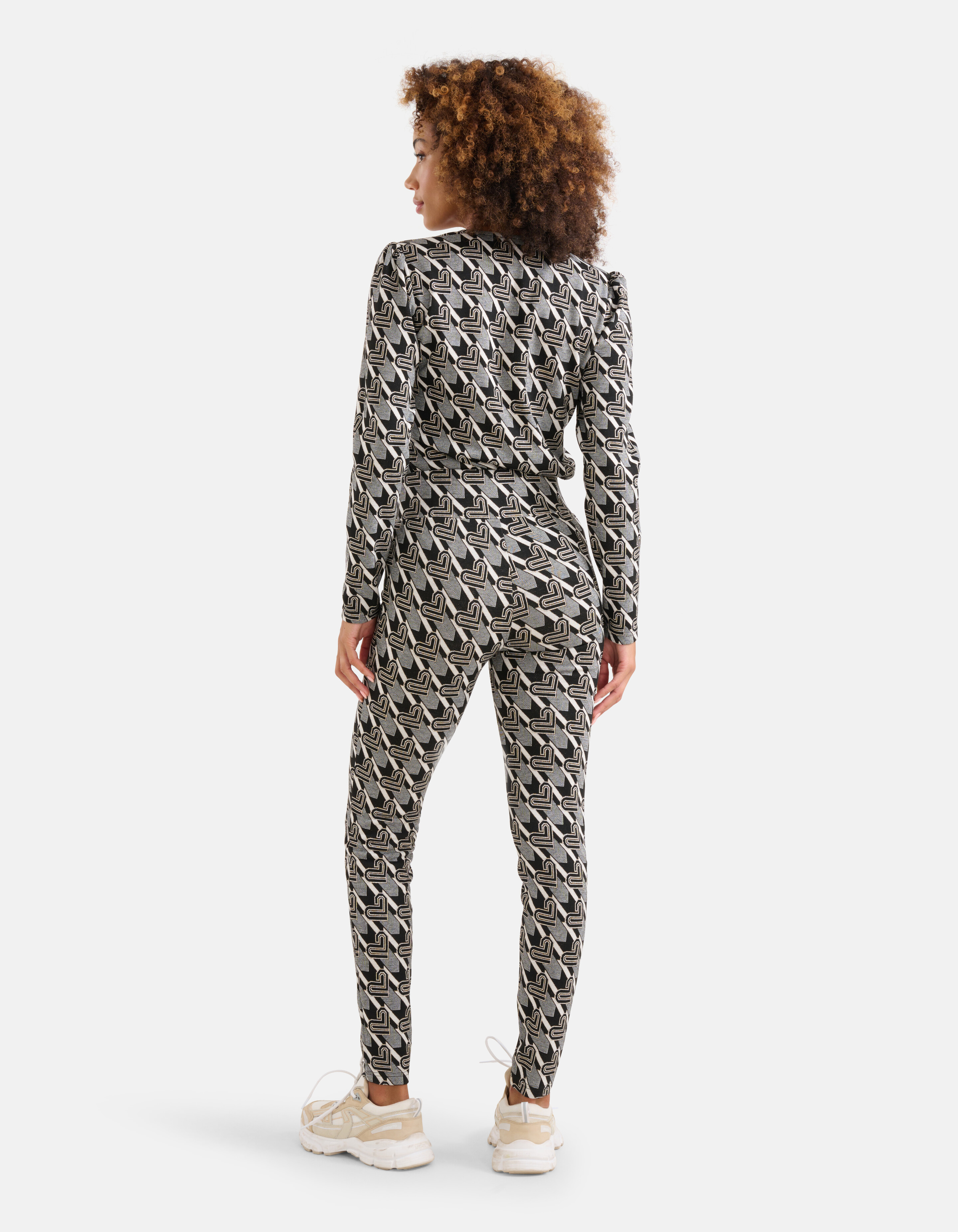 Monogram Legging Zwart/Wit SHOEBY WOMEN
