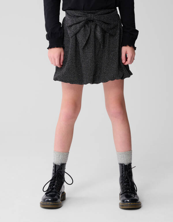 Glitter Strik Mini Rok Zwart SHOEBY ACCESSOIRES