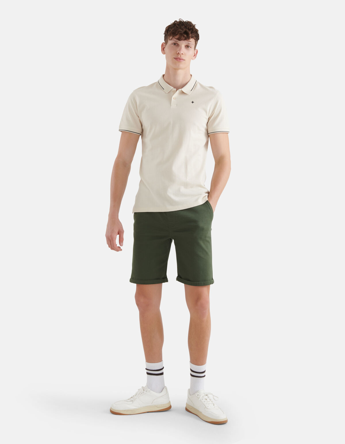 Basis Polo Gebroken Wit SHOEBY MEN