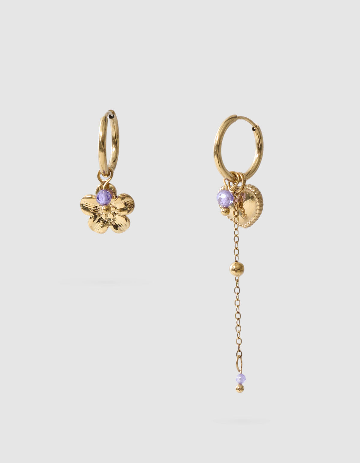 Heart/Flower Hoop Oorbellen Goud SHOEBY ACCESSOIRES