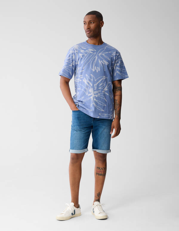 Jog Denim Short Donkerblauw Refill