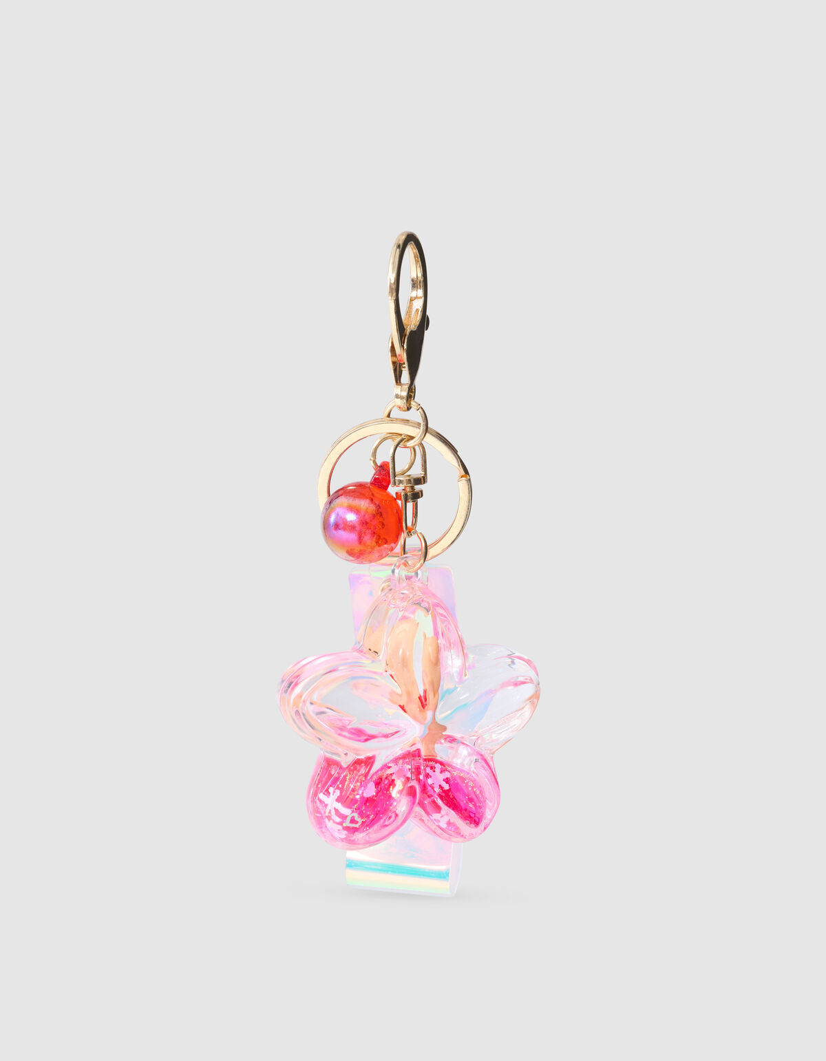 Bloem Sleutelhanger Donkerroze SHOEBY ACCESSOIRES