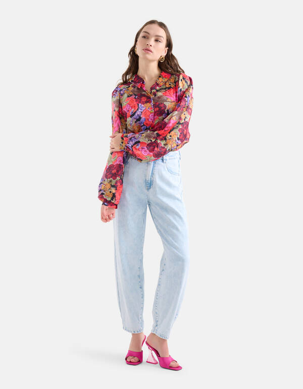 Barrel Leg Jeans Bleached L28 SHOEBY WOMEN