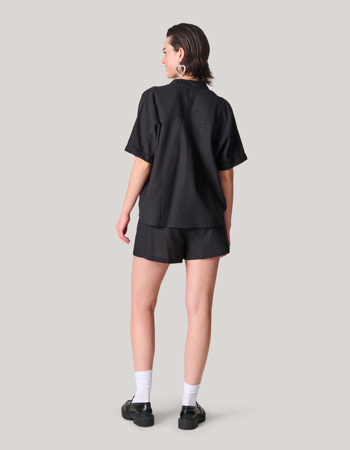 Linnen Blouse Zwart SHOEBY WOMEN