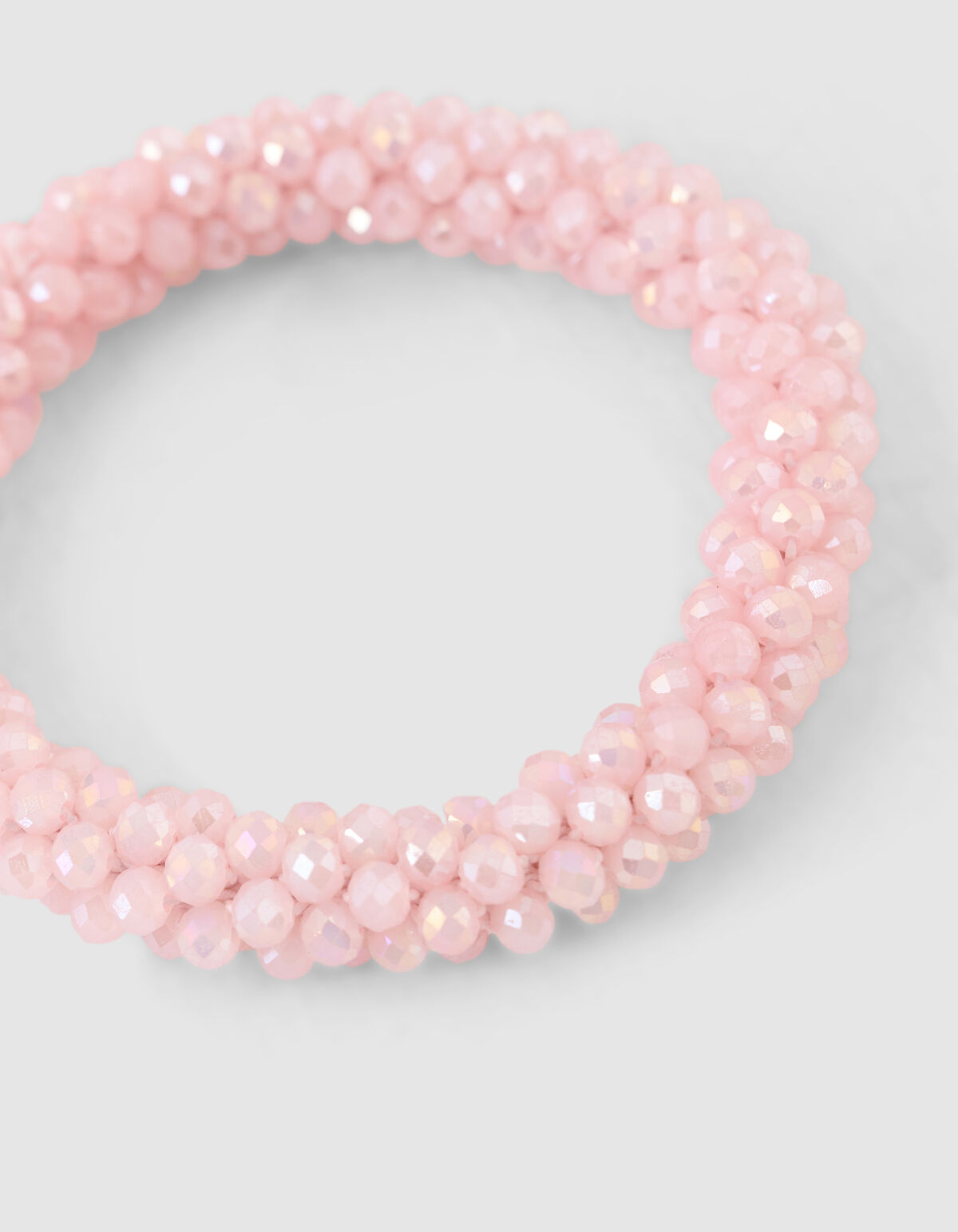 Beaded Haarelastiek Lichtroze SHOEBY ACCESSOIRES