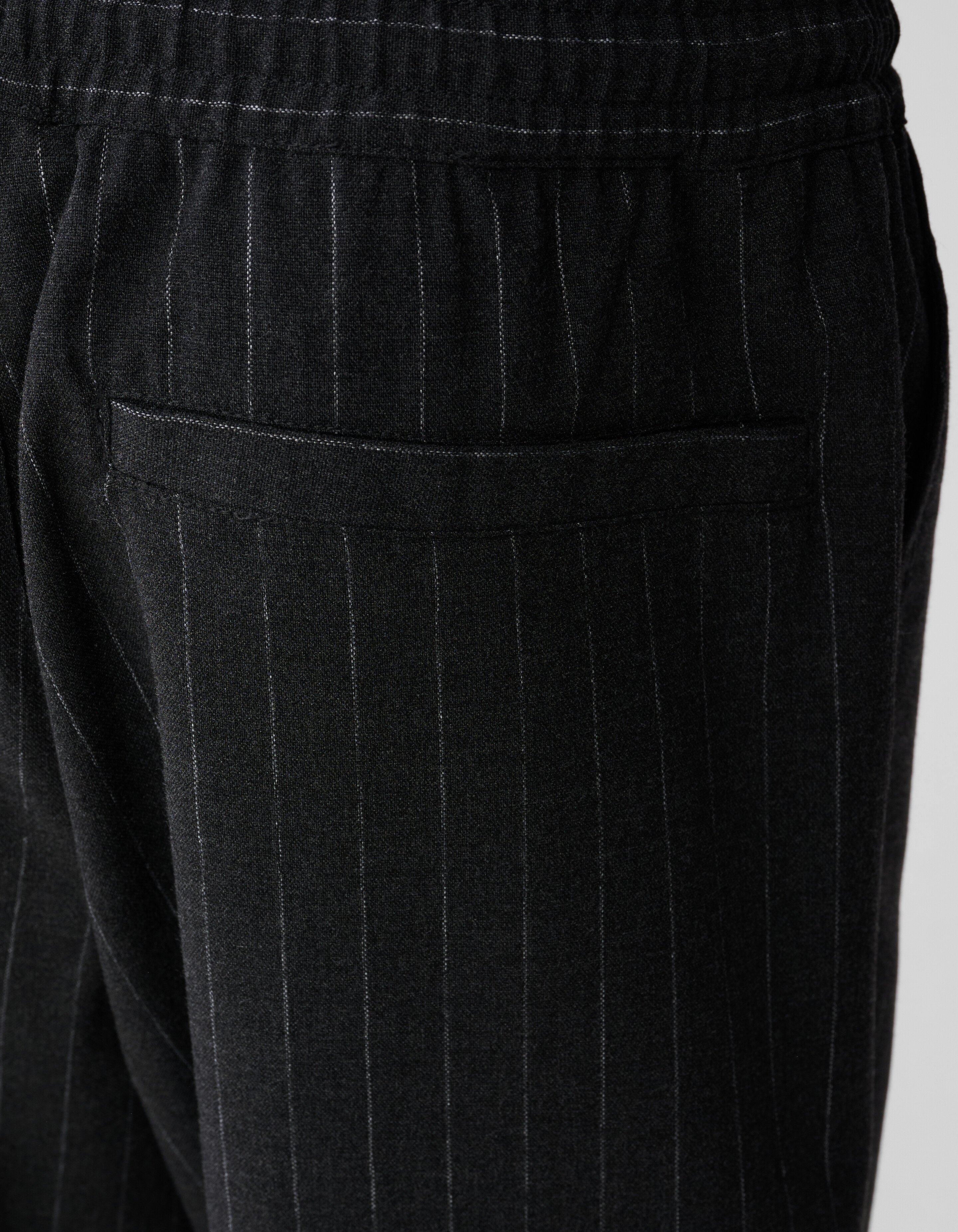 Pinstripe Wide Leg Broek Donkergrijs SHOEBY BOYS