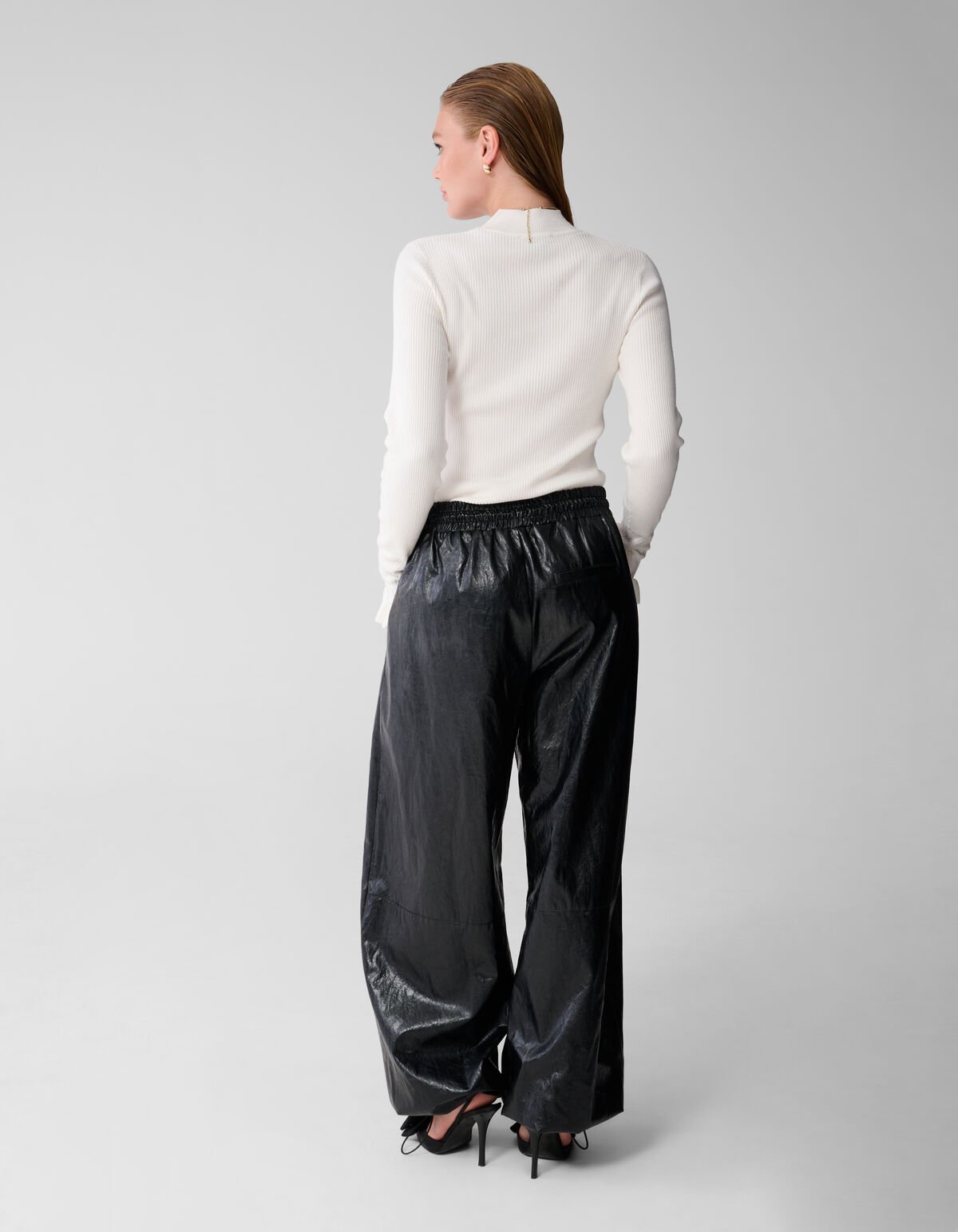 Ruffle Mouw Top Gebroken Wit SHOEBY WOMEN