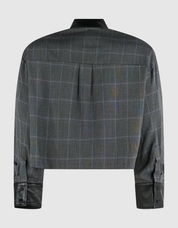 Cropped Ruiten Blouse Donkergrijs SHOEBY WOMEN