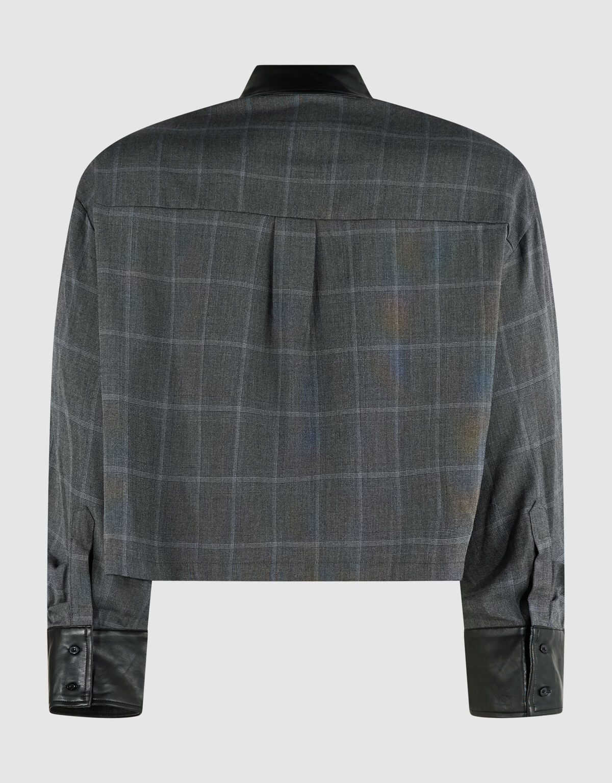 Cropped Ruiten Blouse Donkergrijs SHOEBY WOMEN