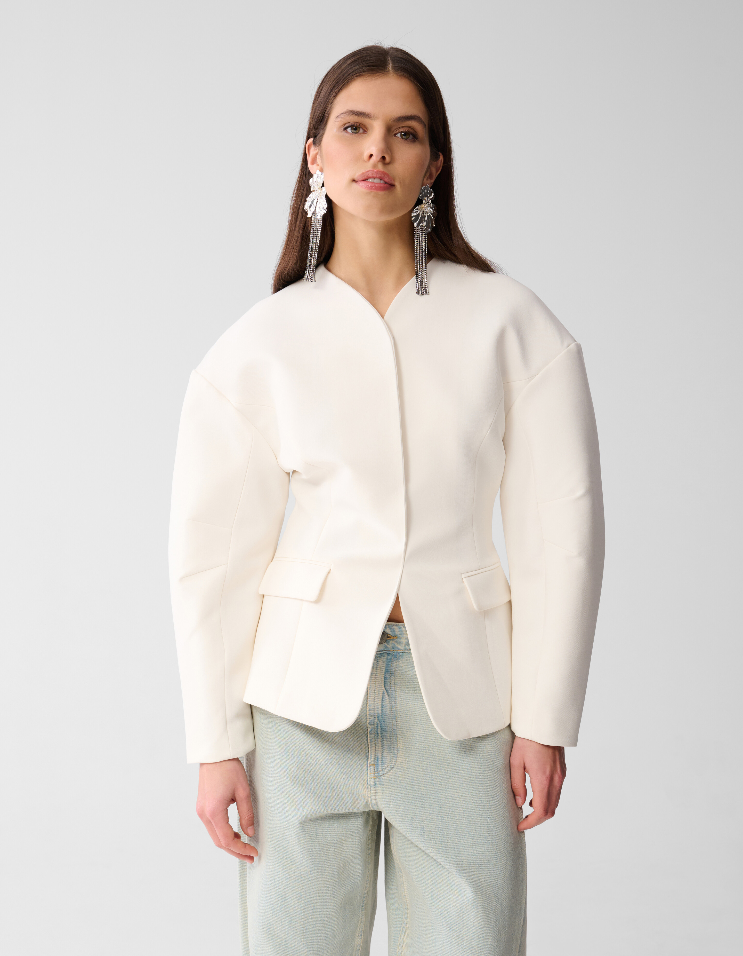 Egg Shaped Blazer Gebroken Wit SHOEBY WOMEN