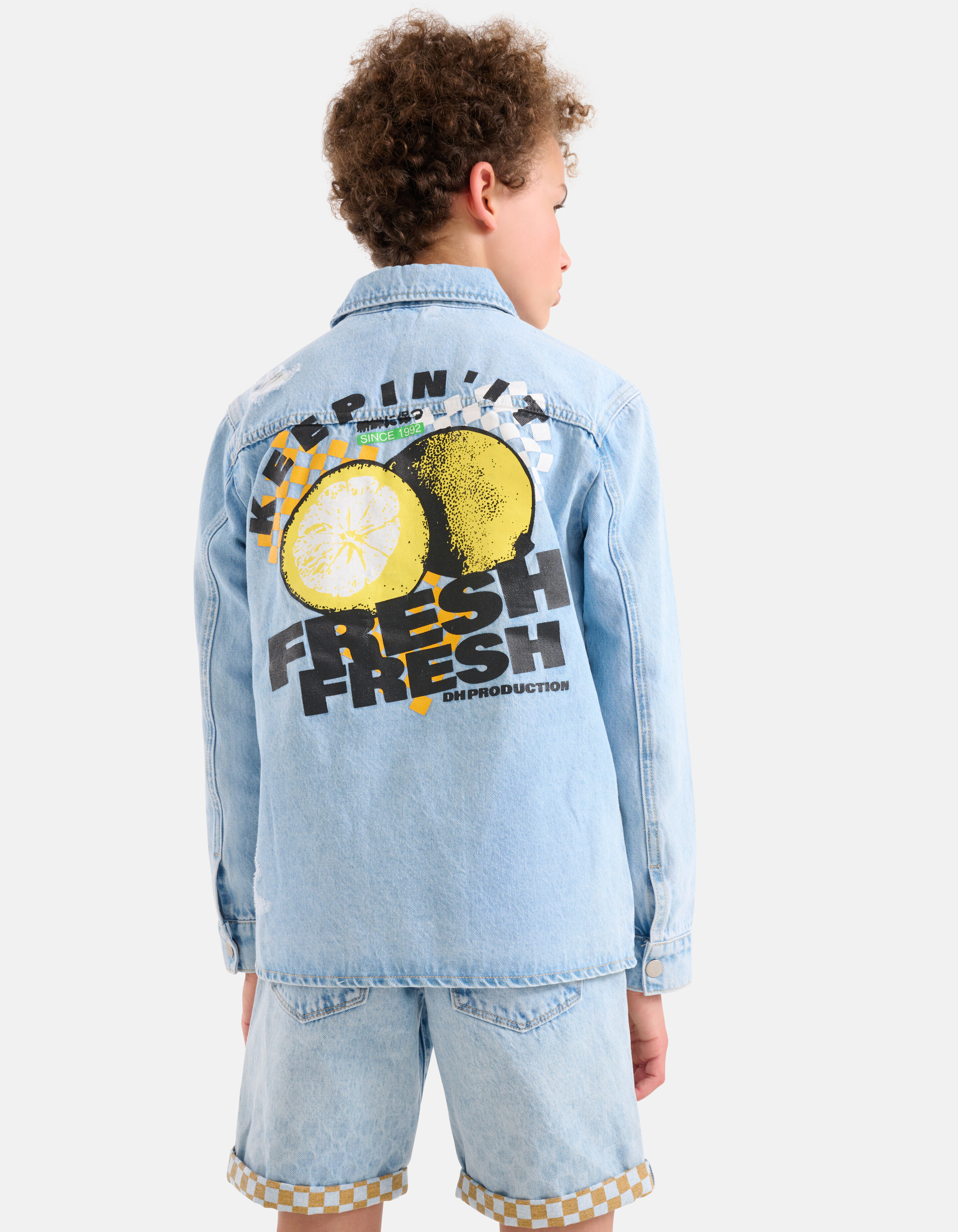 Artwork Denim Overshirt Bleached By Dylan SHOEBY BOYS