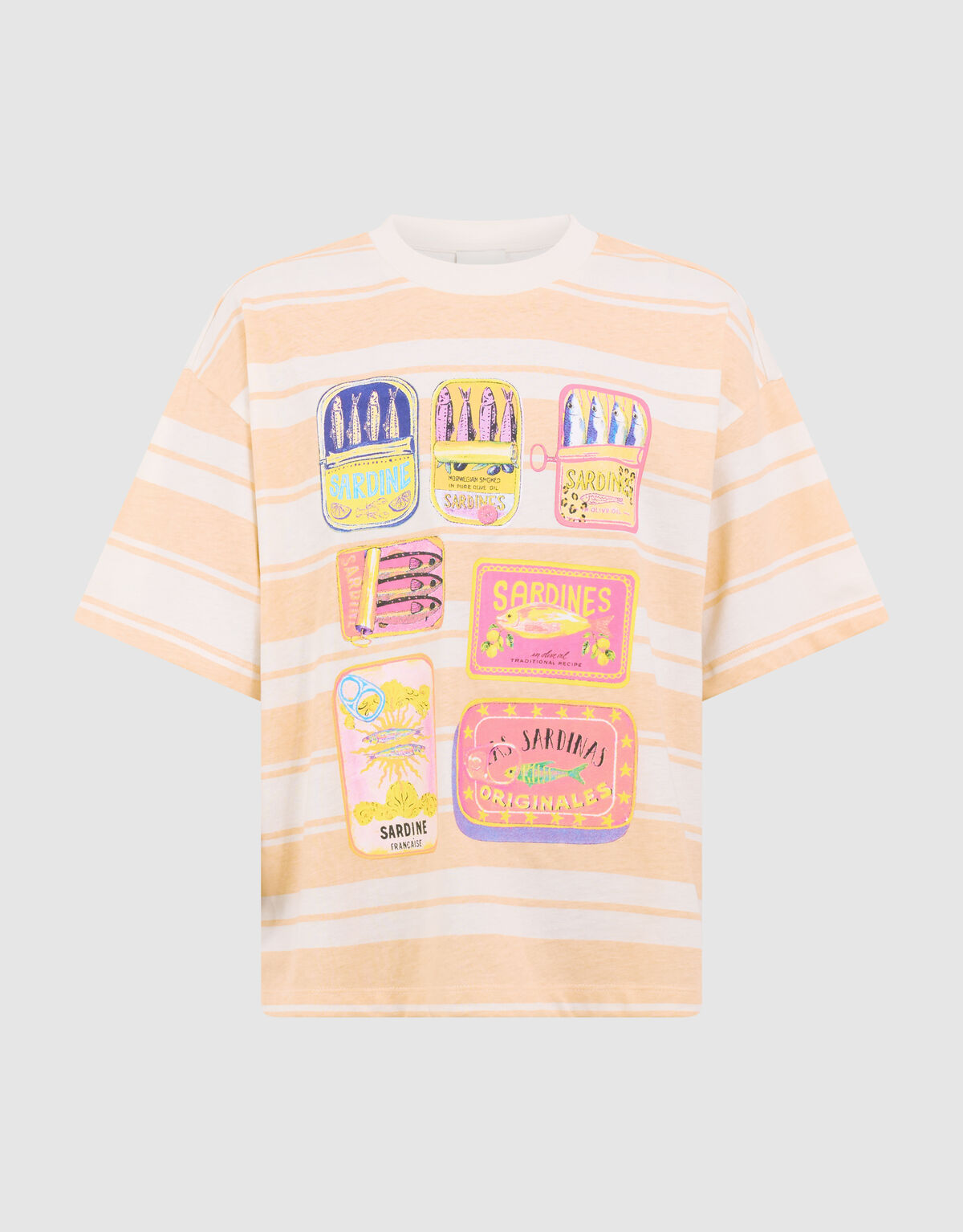Striped Sardine T-shirt Lichtoranje SHOEBY GIRLS