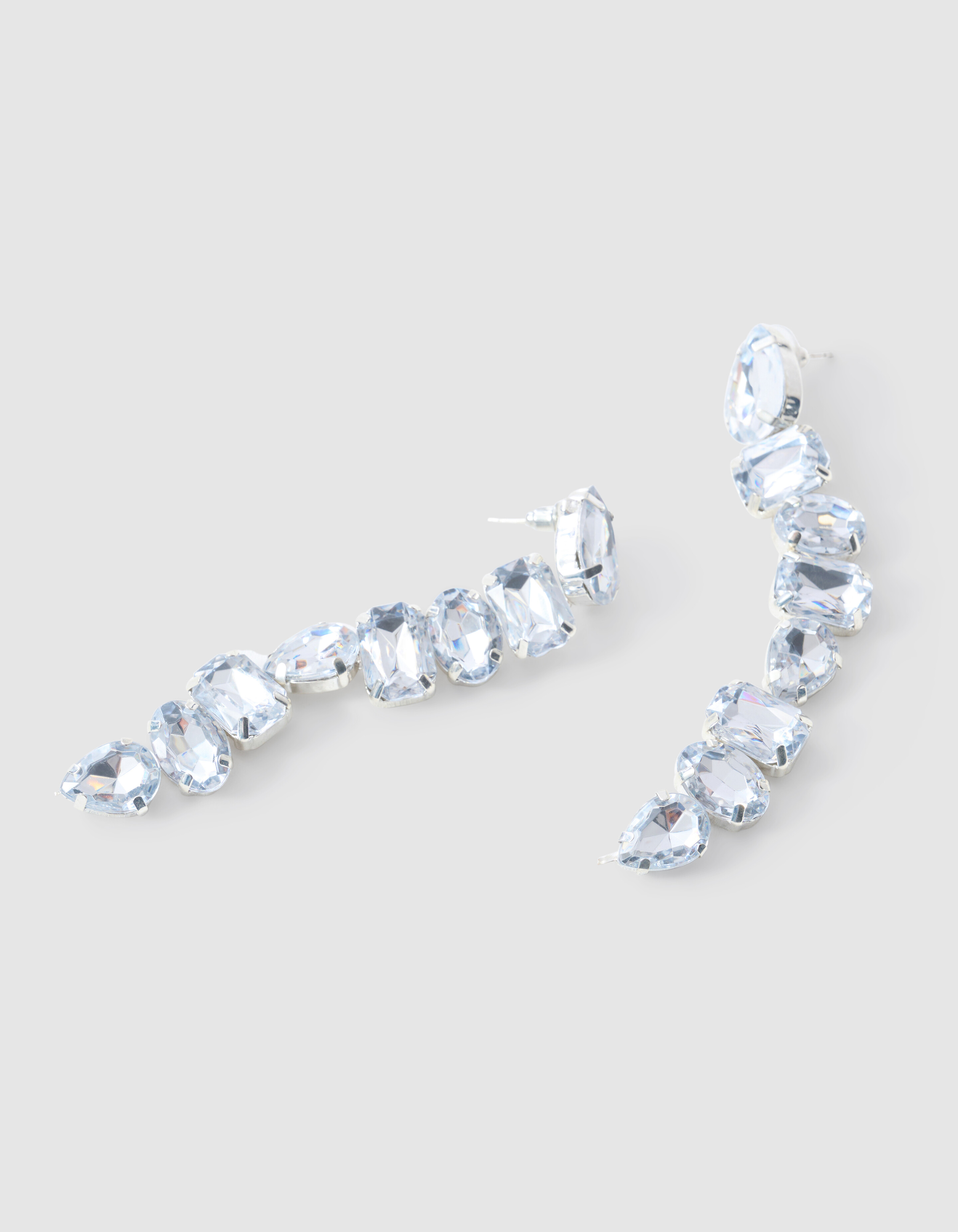 Statement Strass Oorbellen Zilver SHOEBY ACCESSOIRES