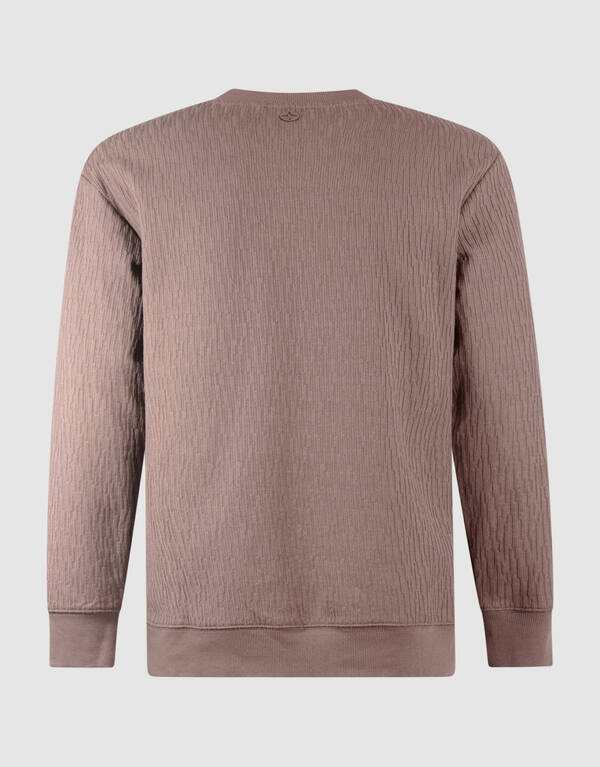 Structuur Sweater Lichtbruin SHOEBY MEN