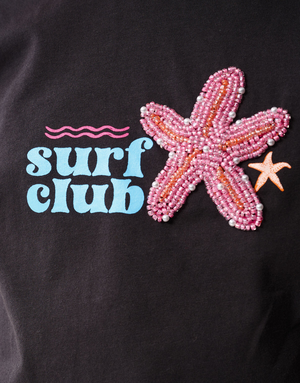 Surf Club Artwork T-shirt Donkergrijs SHOEBY GIRLS