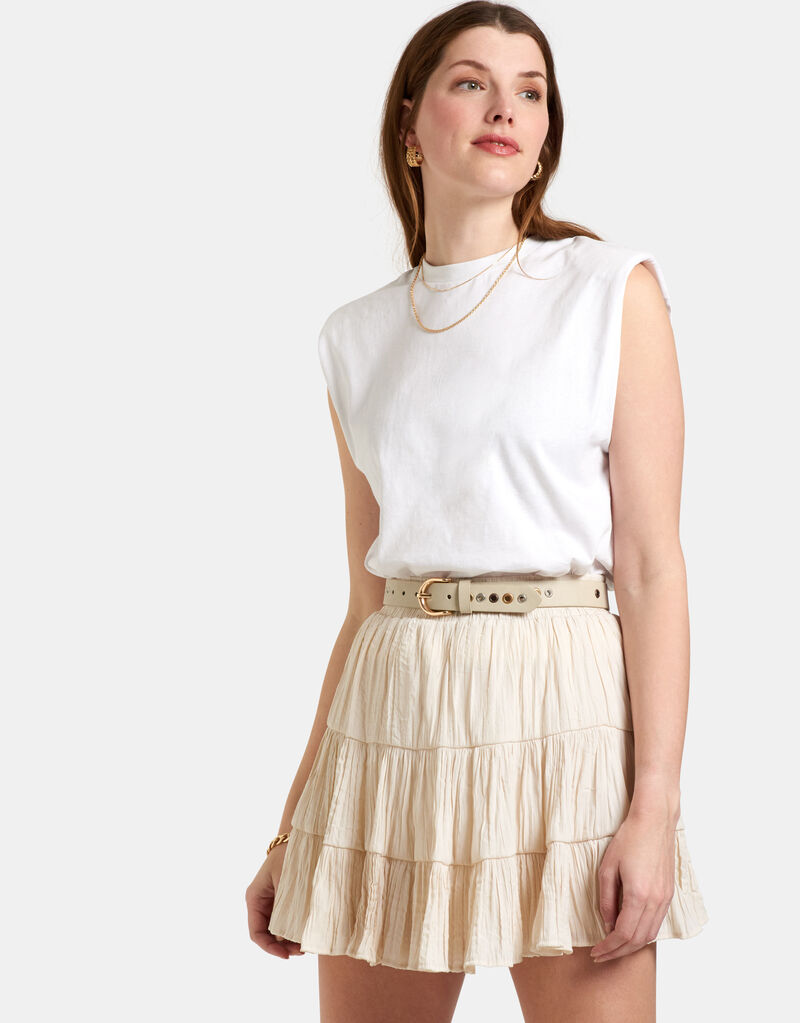 Shoulder Padding T-shirt