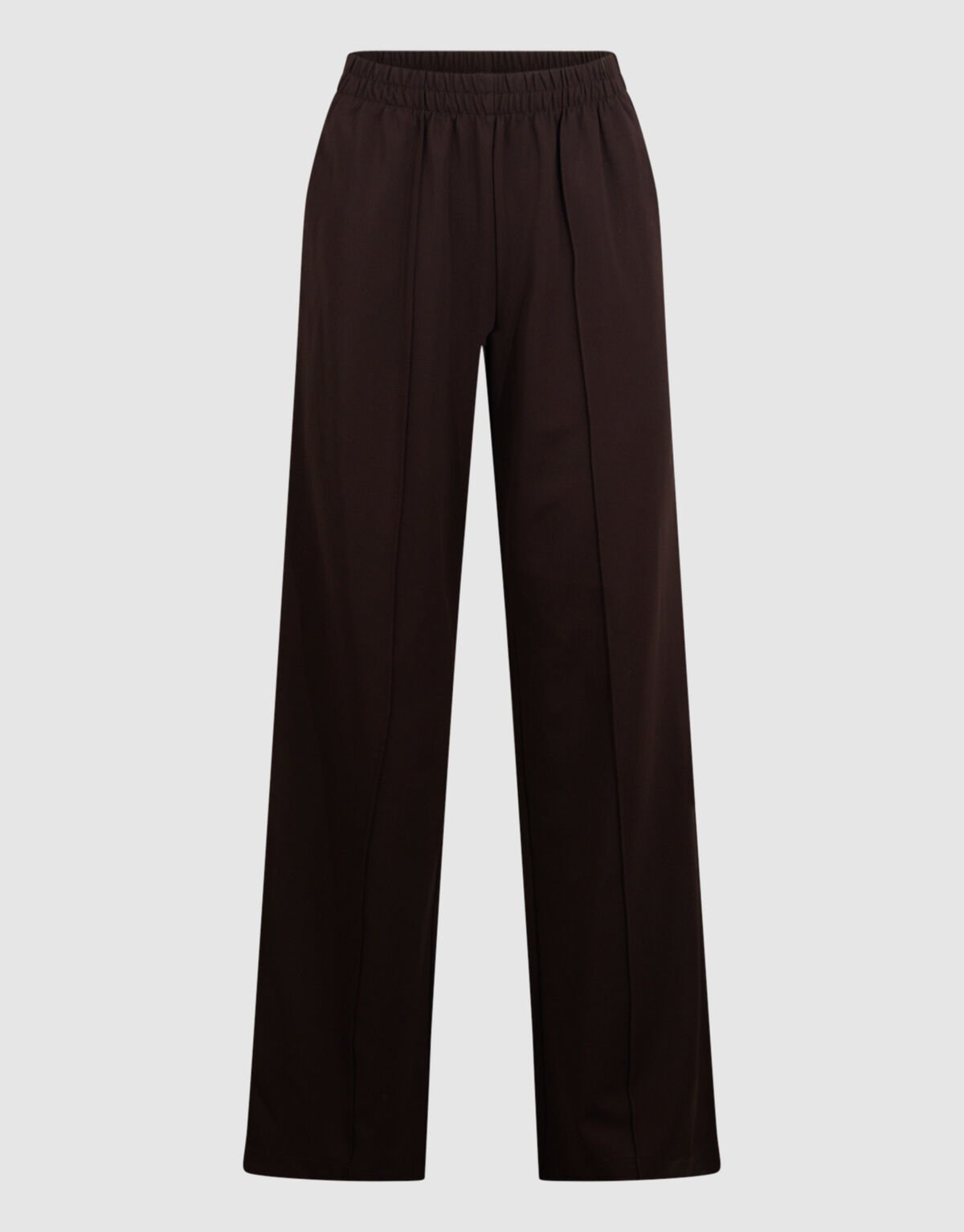 Sporty Wide Leg Broek Donkerbruin SHOEBY WOMEN