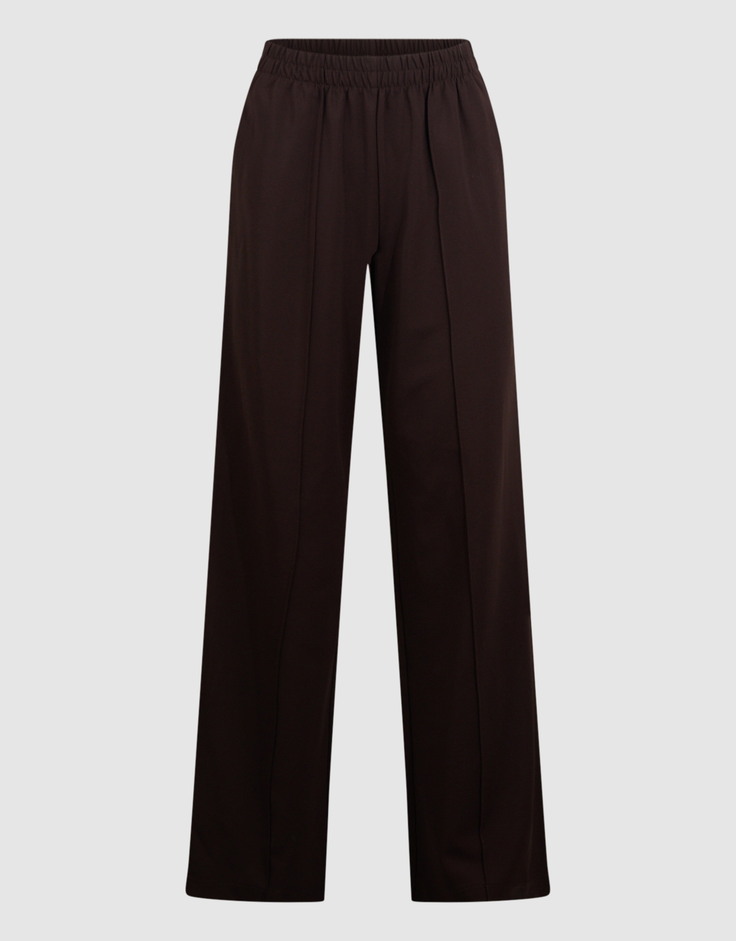 Sporty Wide Leg Broek Donkerbruin SHOEBY WOMEN