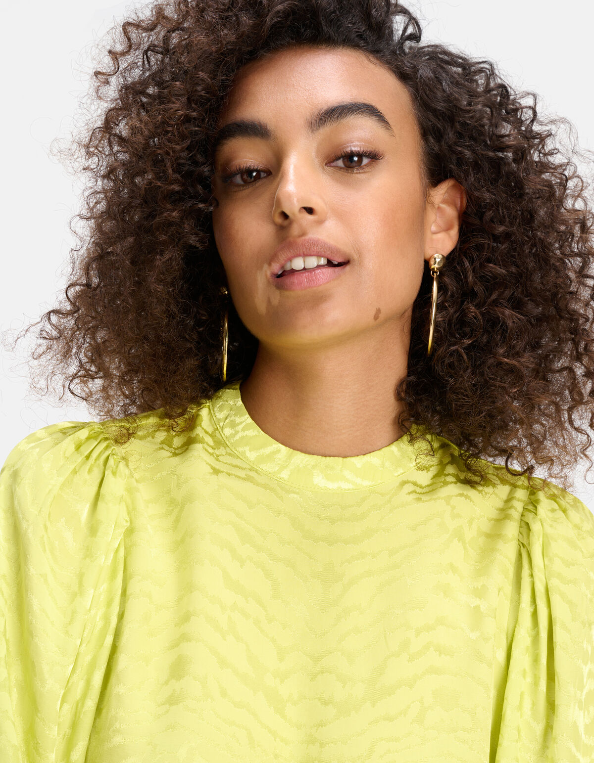 Jacquard Top Limoen Groen SHOEBY WOMEN