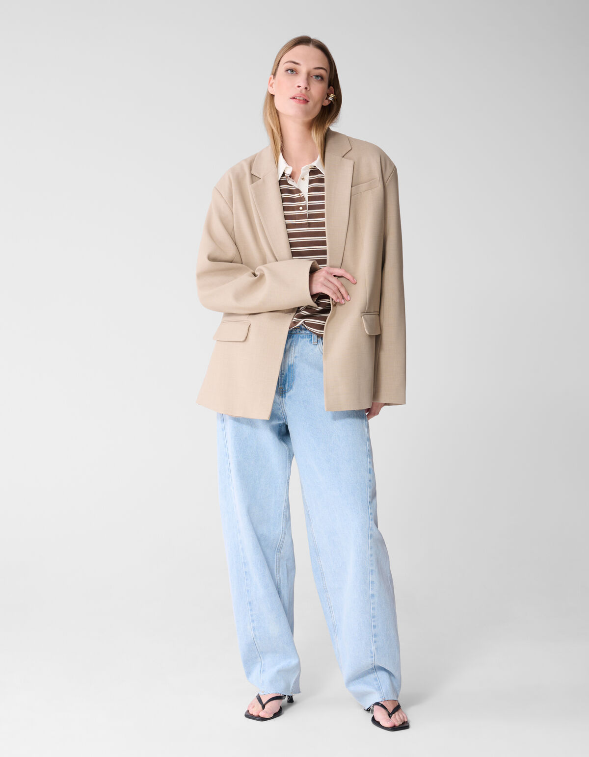 Melange Blazer Zand SHOEBY WOMEN