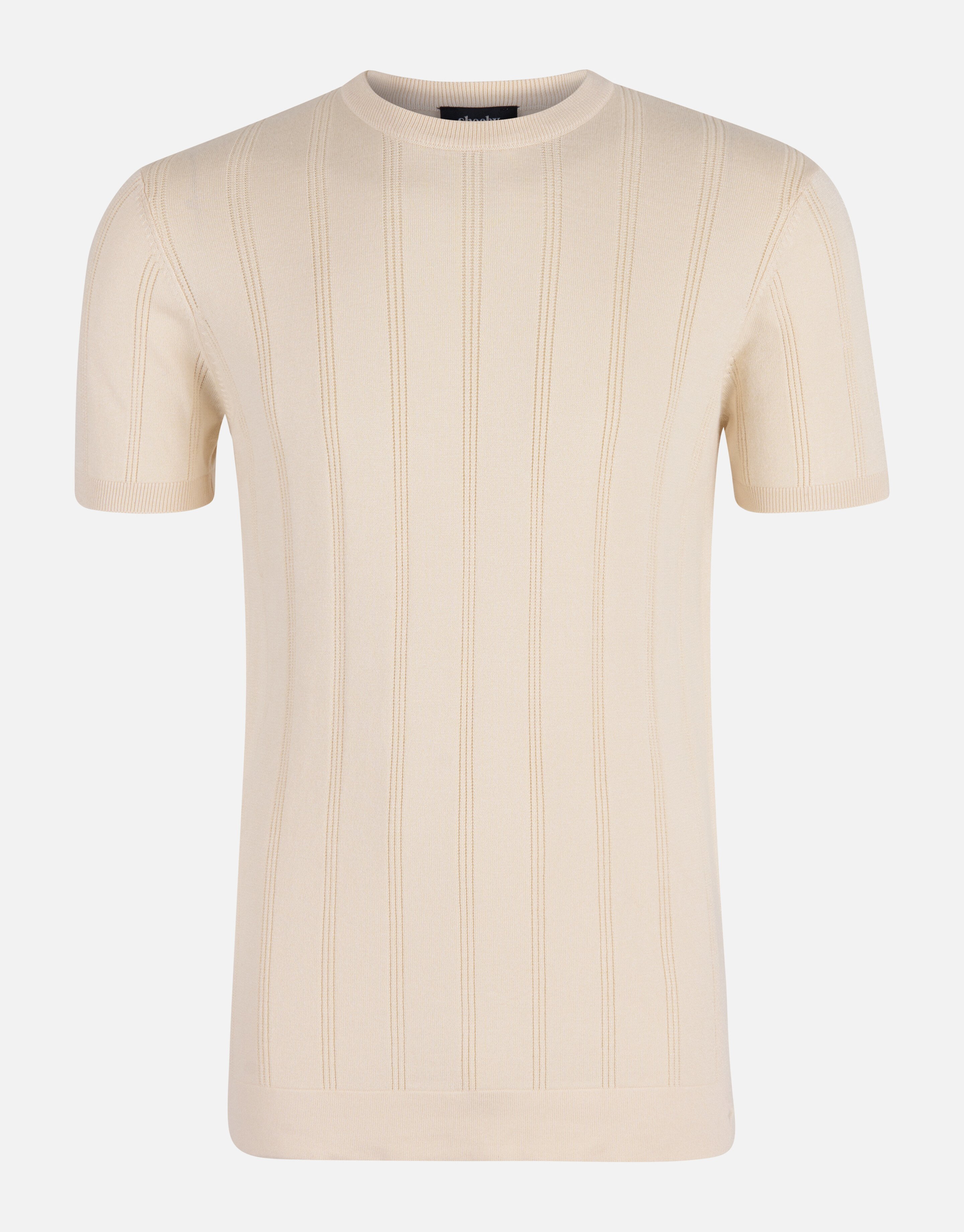 Gebreid T-shirt Beige SHOEBY MEN