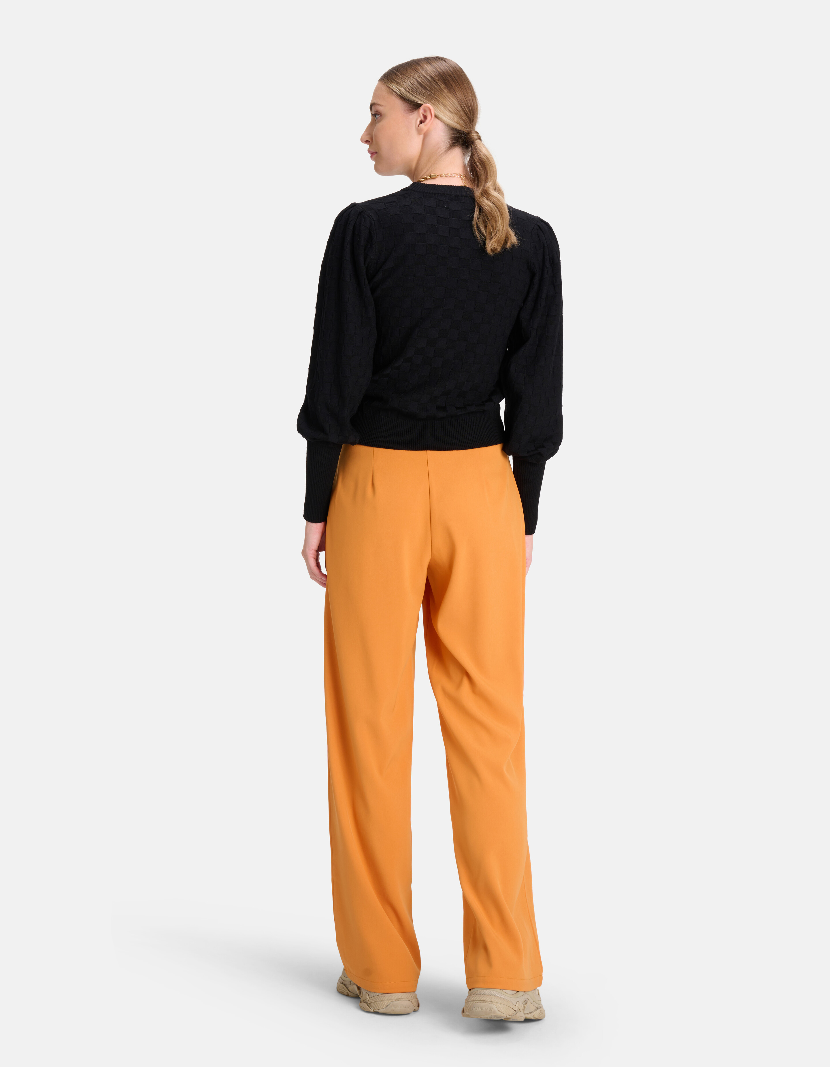 Ruiten Print Trui Zwart SHOEBY WOMEN