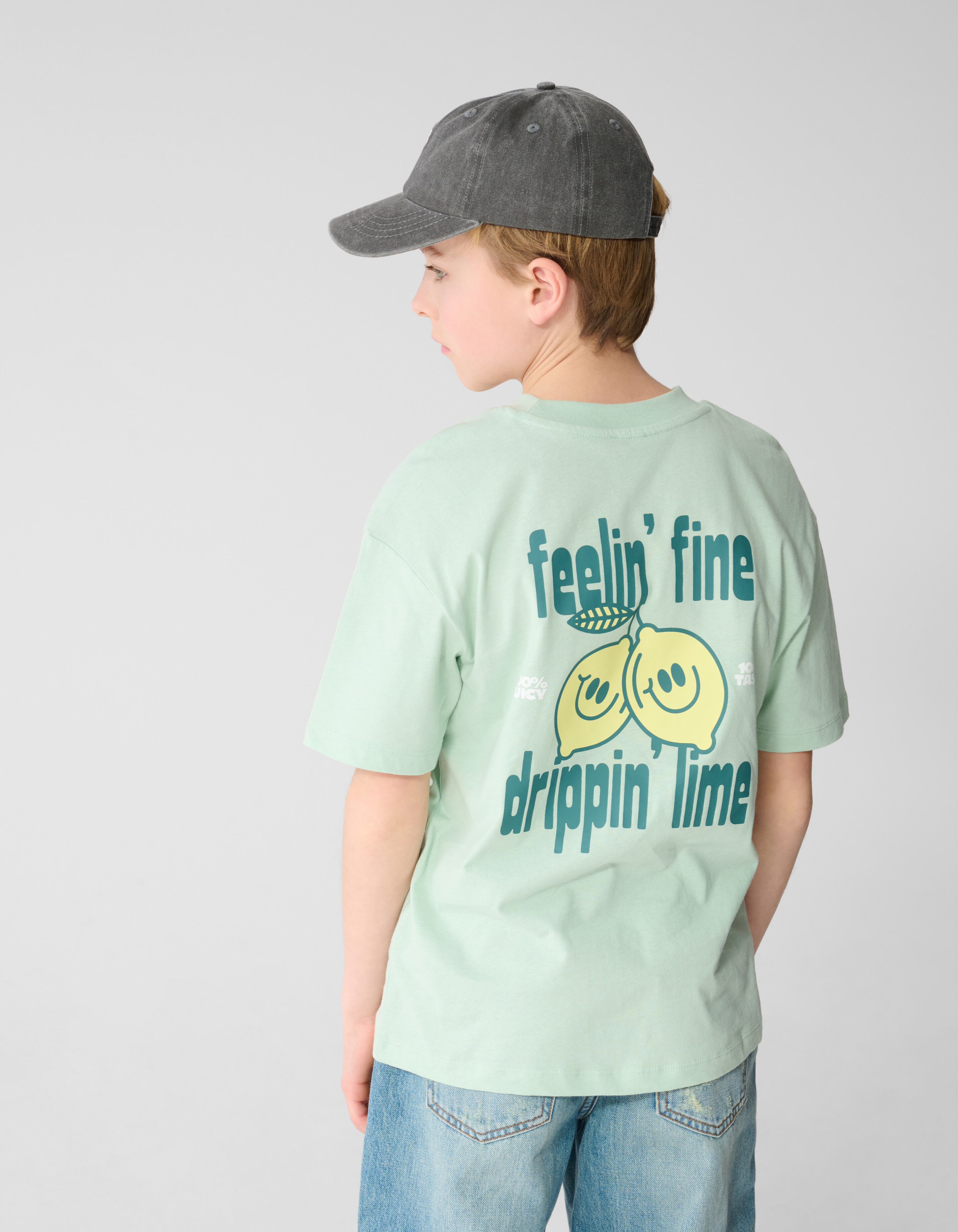 Dripping Artwork T-shirt Lichtgroen SHOEBY BOYS