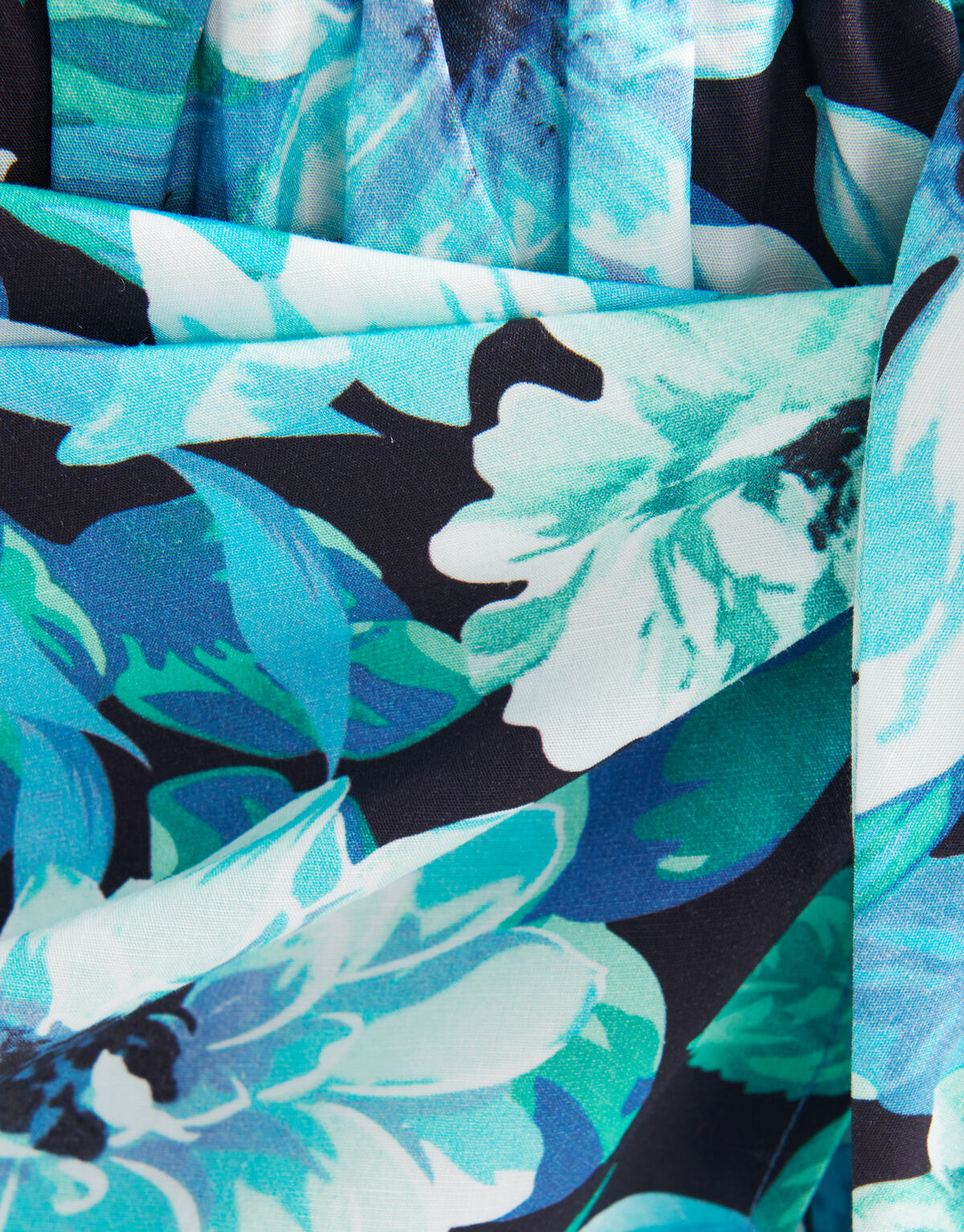 Bloemenprint Skort Blauw SHOEBY WOMEN