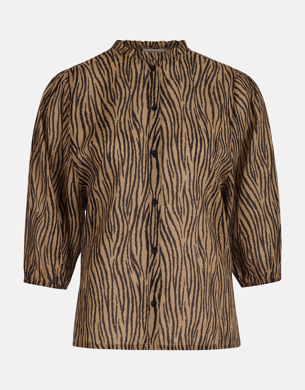 Zebra Voile Blouse Bruin SHOEBY WOMEN