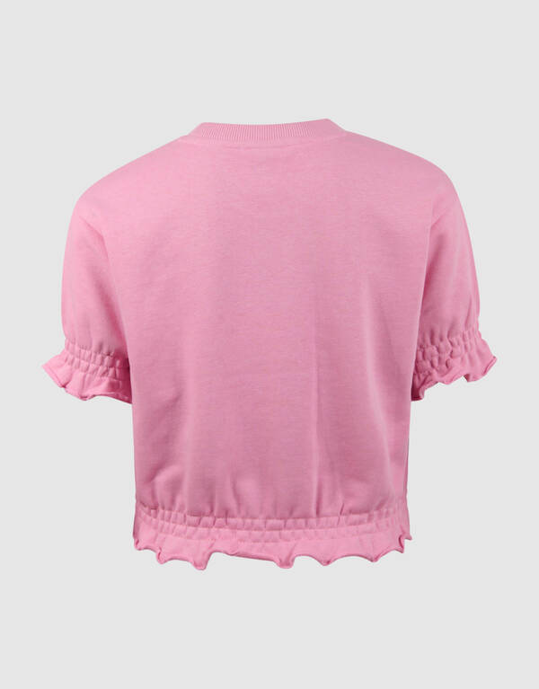 Ruffle Sweat Top Lichtroze SHOEBY GIRLS