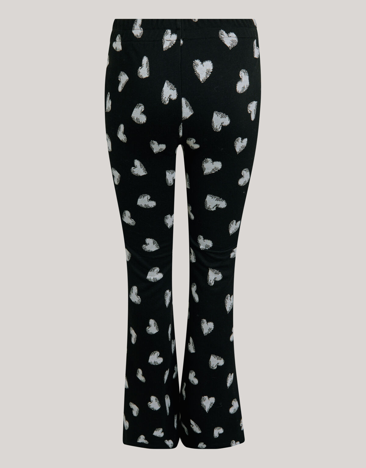 Heart Printed Flared Legging Zwart SHOEBY GIRLS