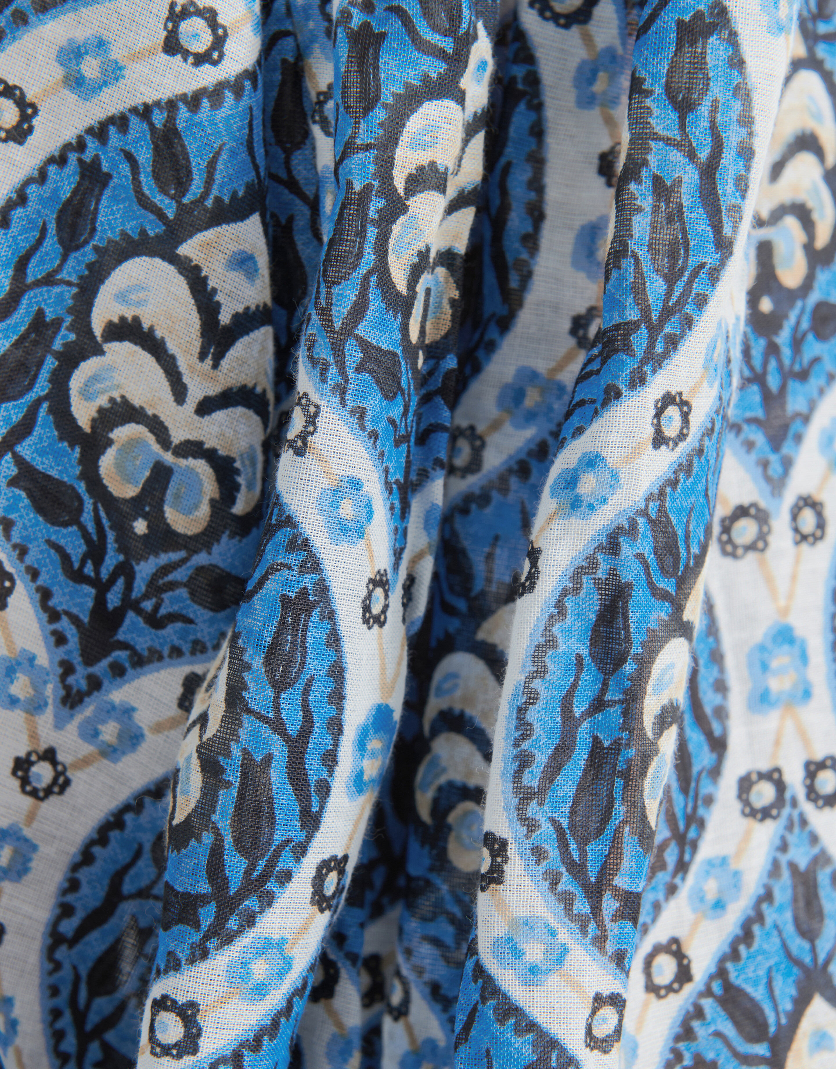 Printed Voile Blouse Blauw SHOEBY WOMEN
